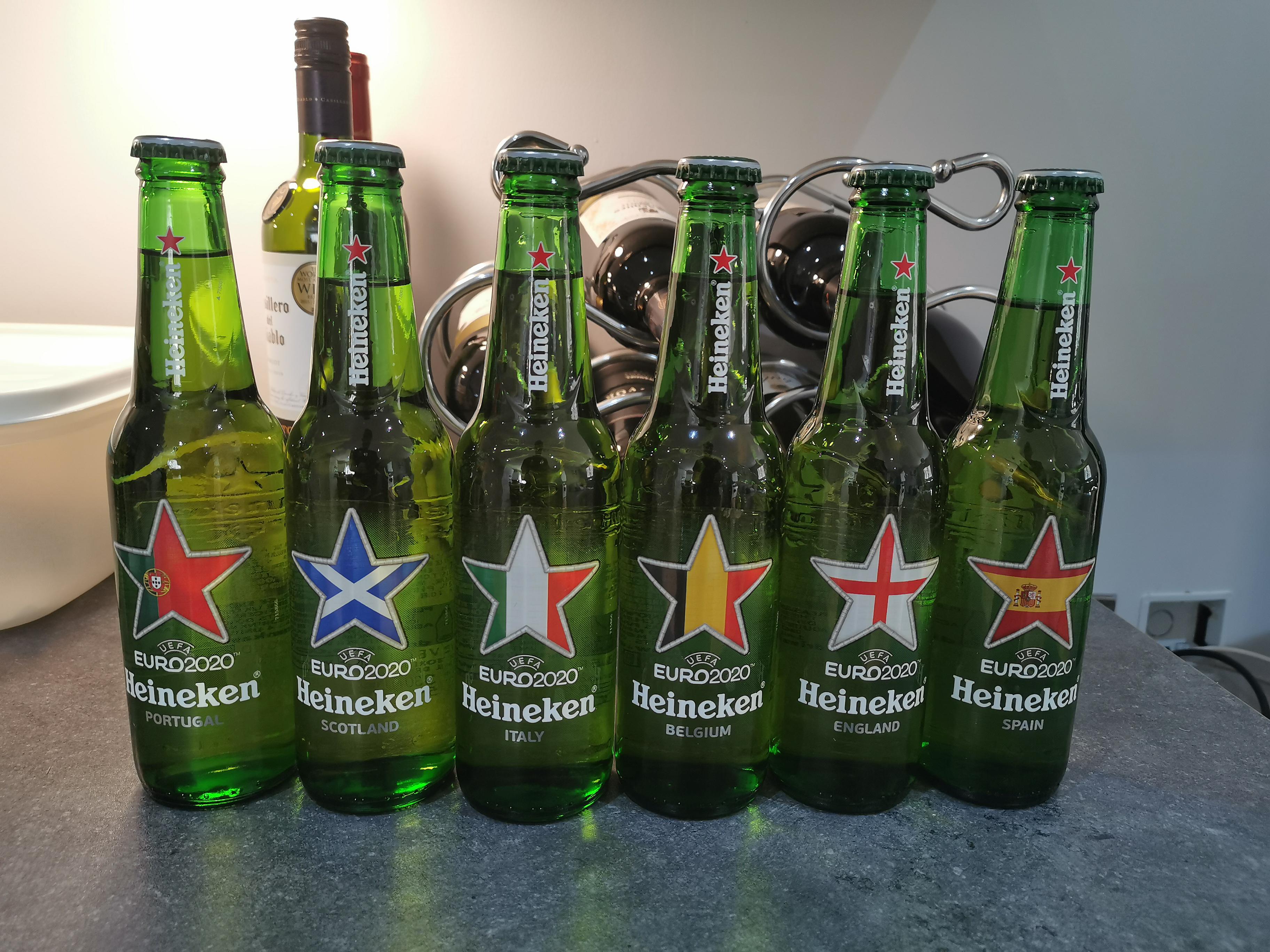 Heineken EURO 2020 limited edition bottles r/vexillology