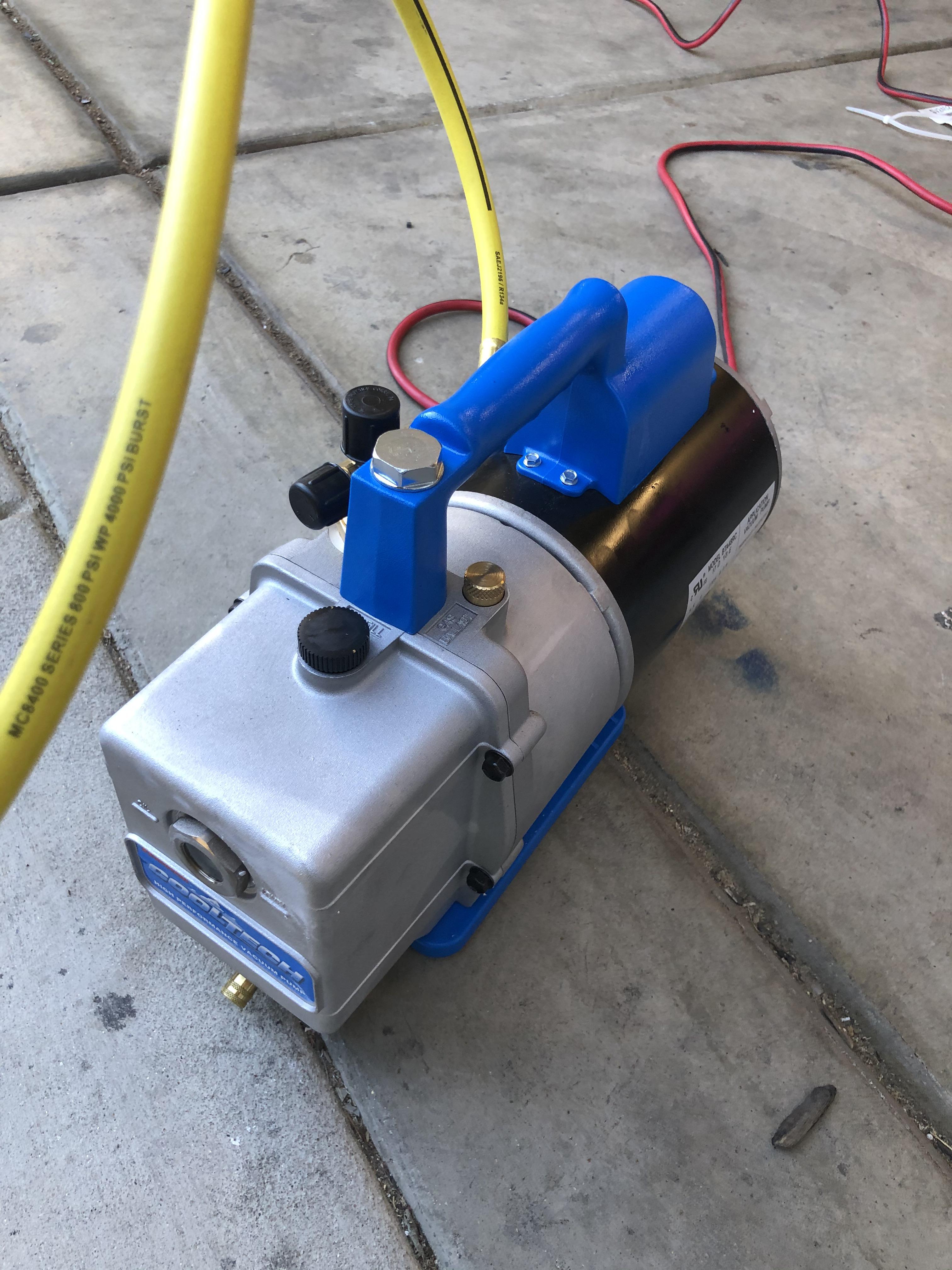 Question about using the gas ballast on a vacuum pump. How long and how