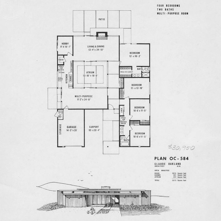 Vintage Plan Day a stunning four bedroom MidCentury Modern with