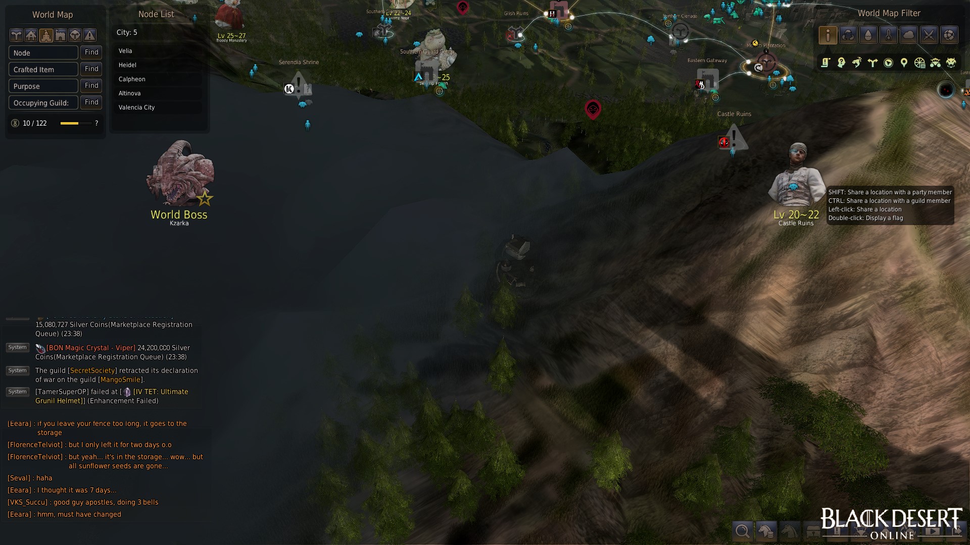 Black Desert Online Desert Map Maping Resources