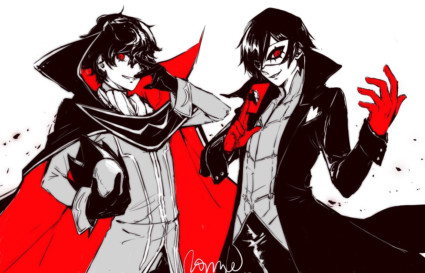 Joker & Lelouch costumes swap Persona5