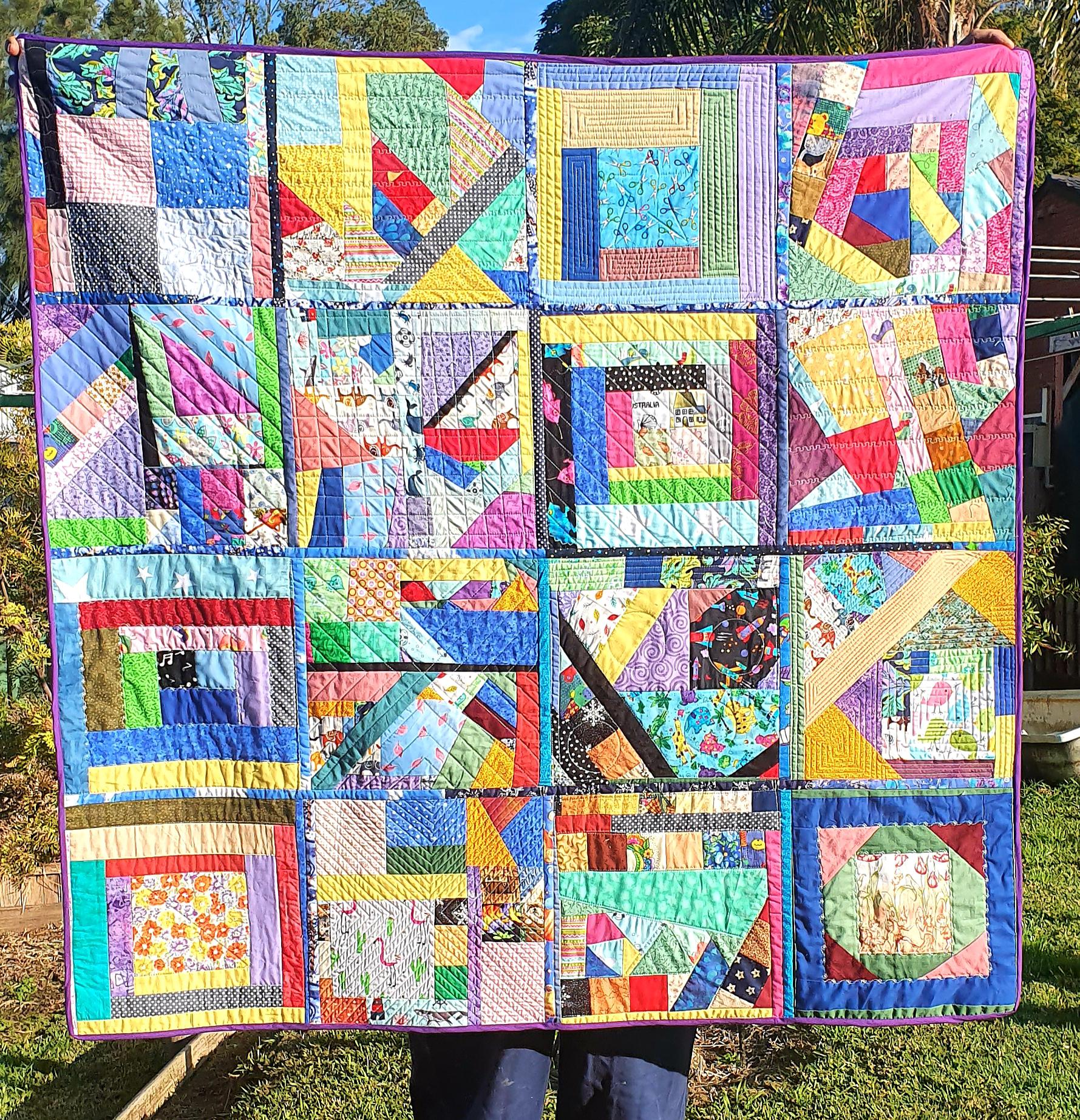 Scrap Quilting made from all my scraps from previous projects. 1.2m x