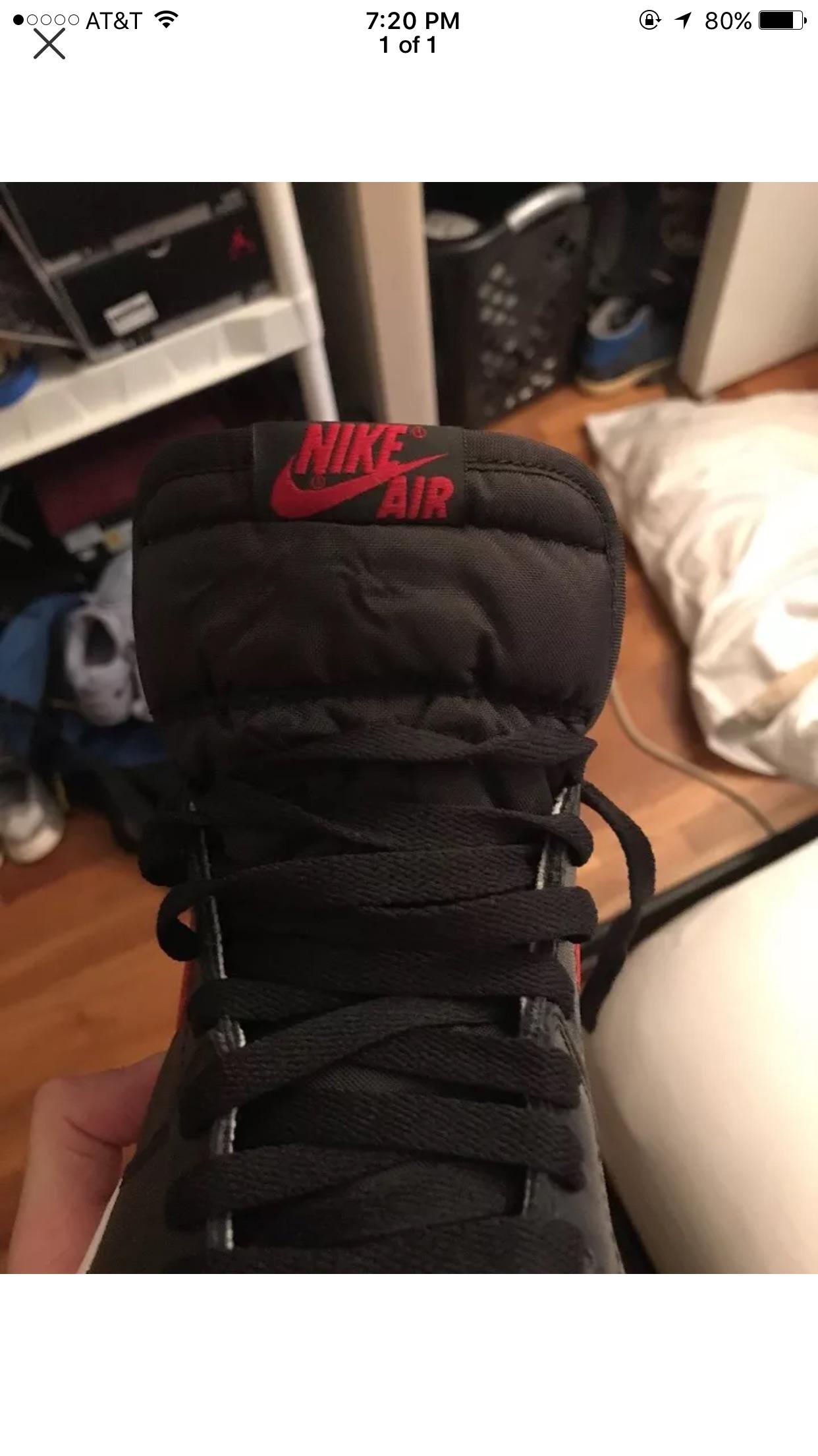 Jordan 1 Bred tongue defect? r/Sneakers