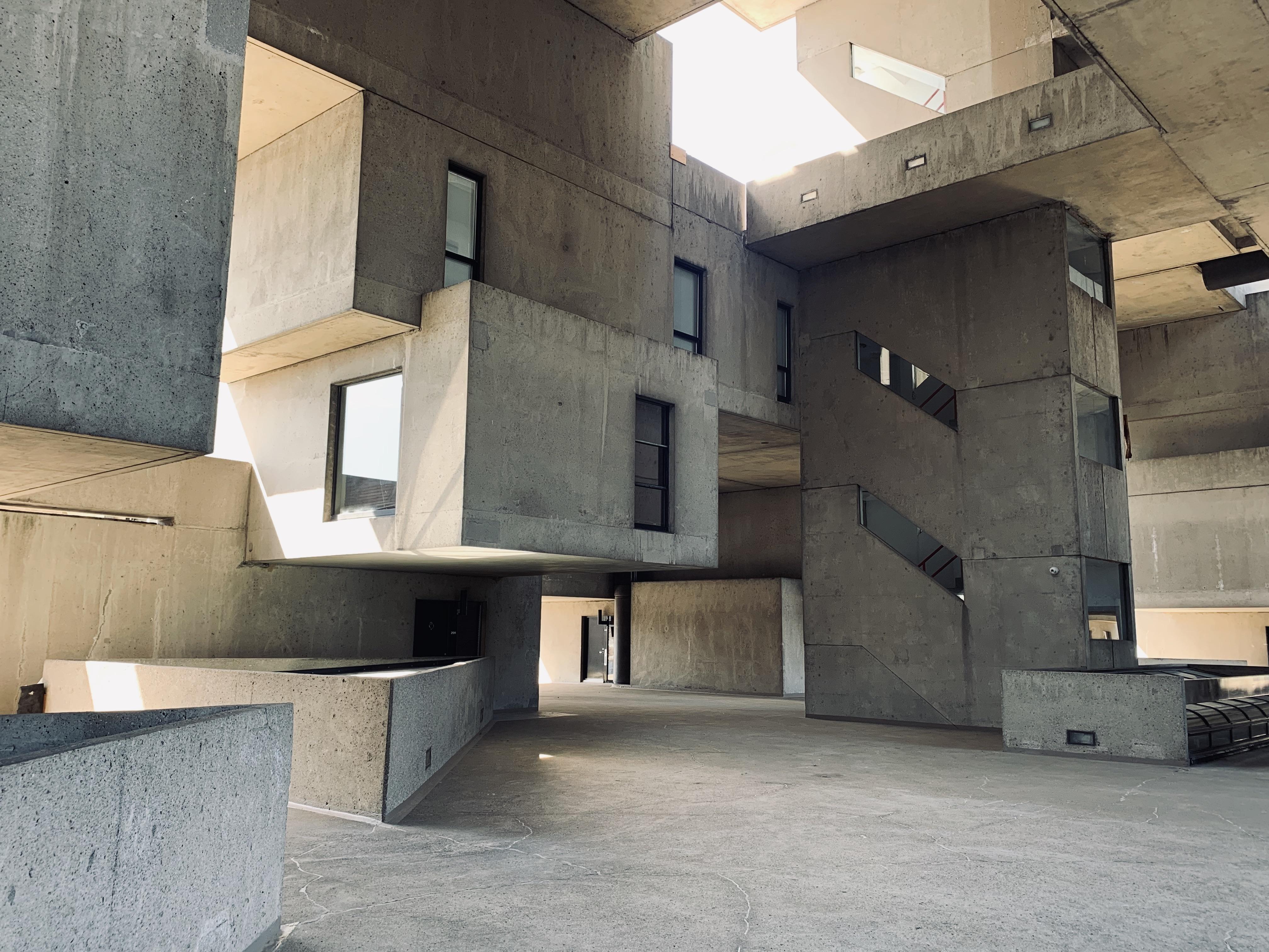Inside Habitat 67, Montreal r/brutalism
