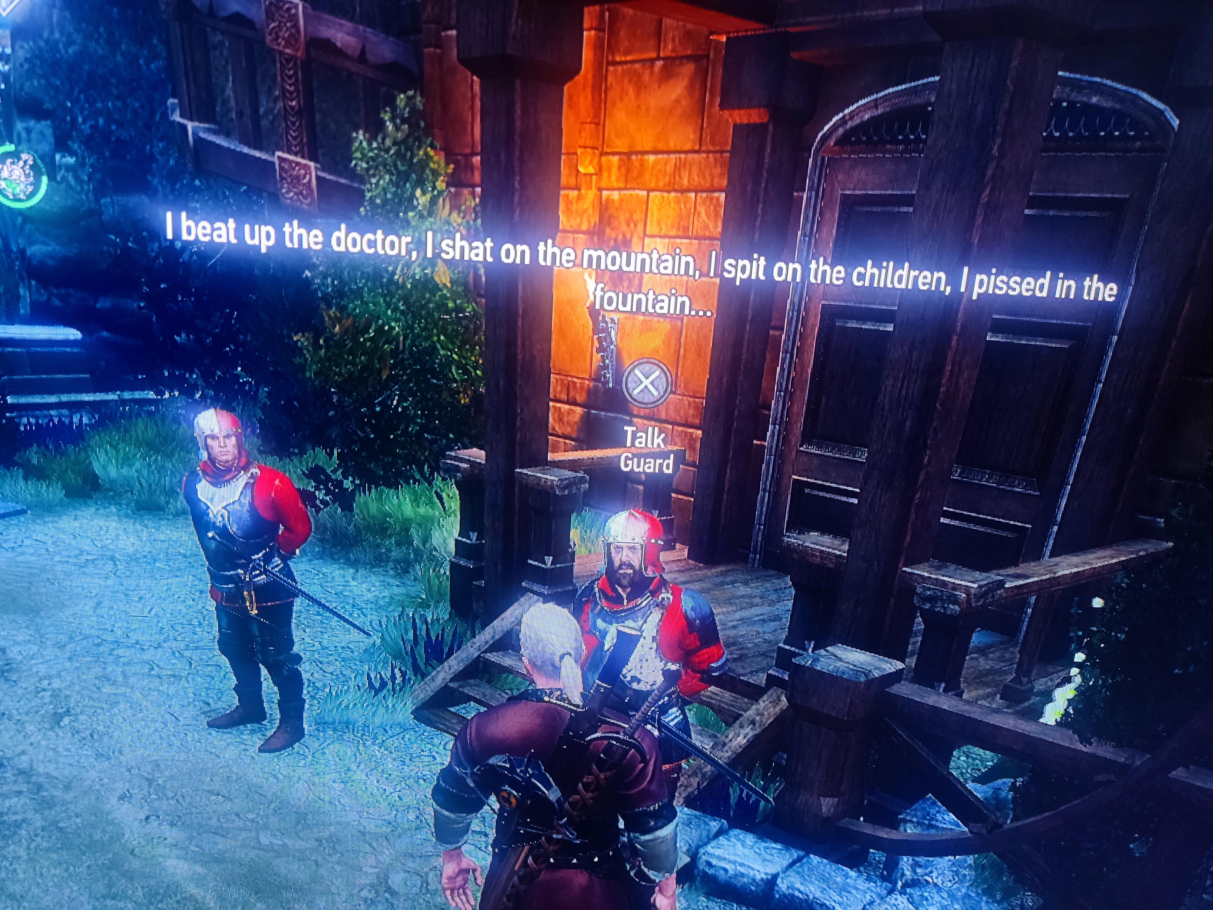 just found out one of the guards in (open sesame Witcher seasonings