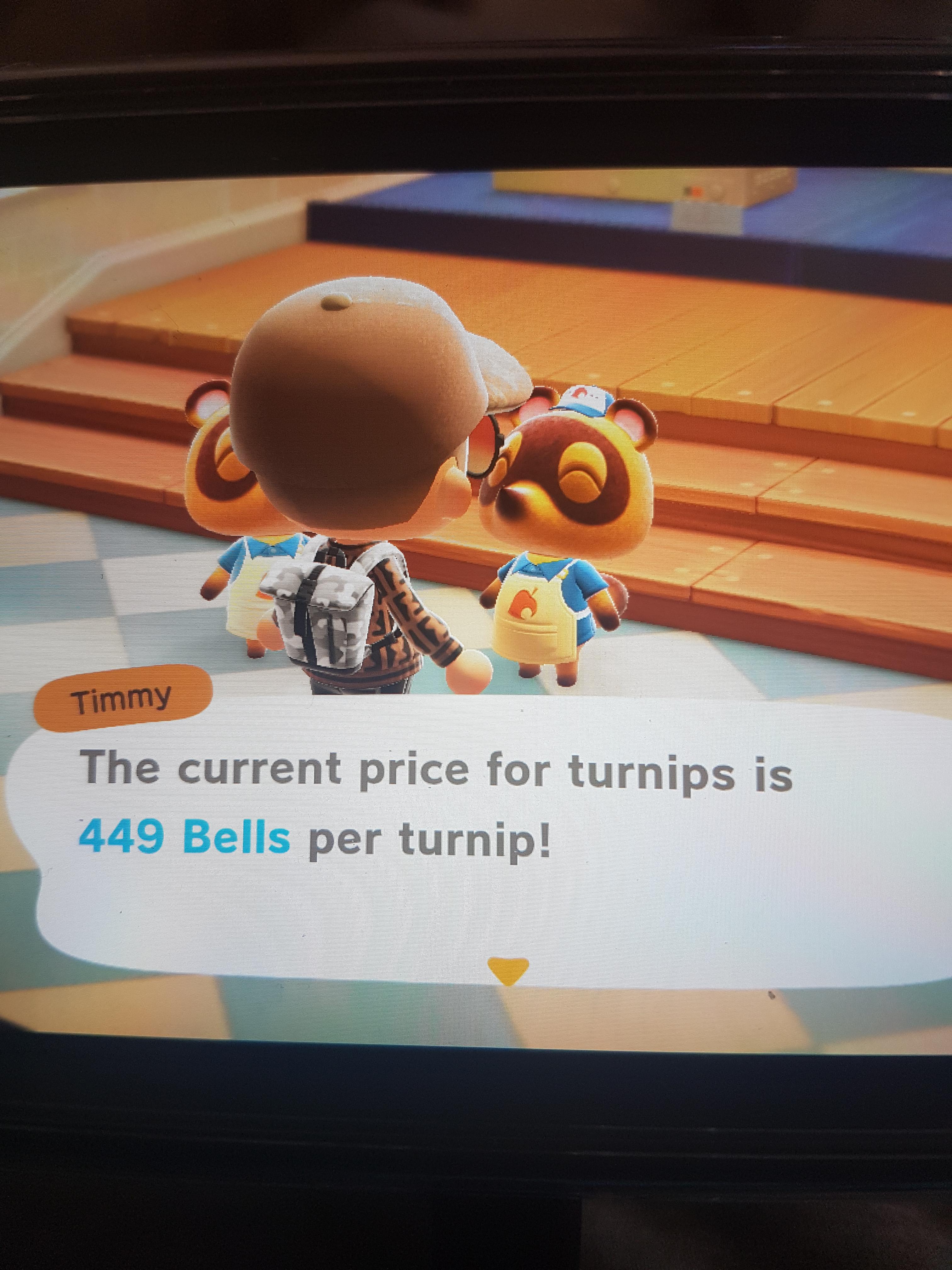449 on turnip prices. DM me for dodo code. Tips much appreciated! r