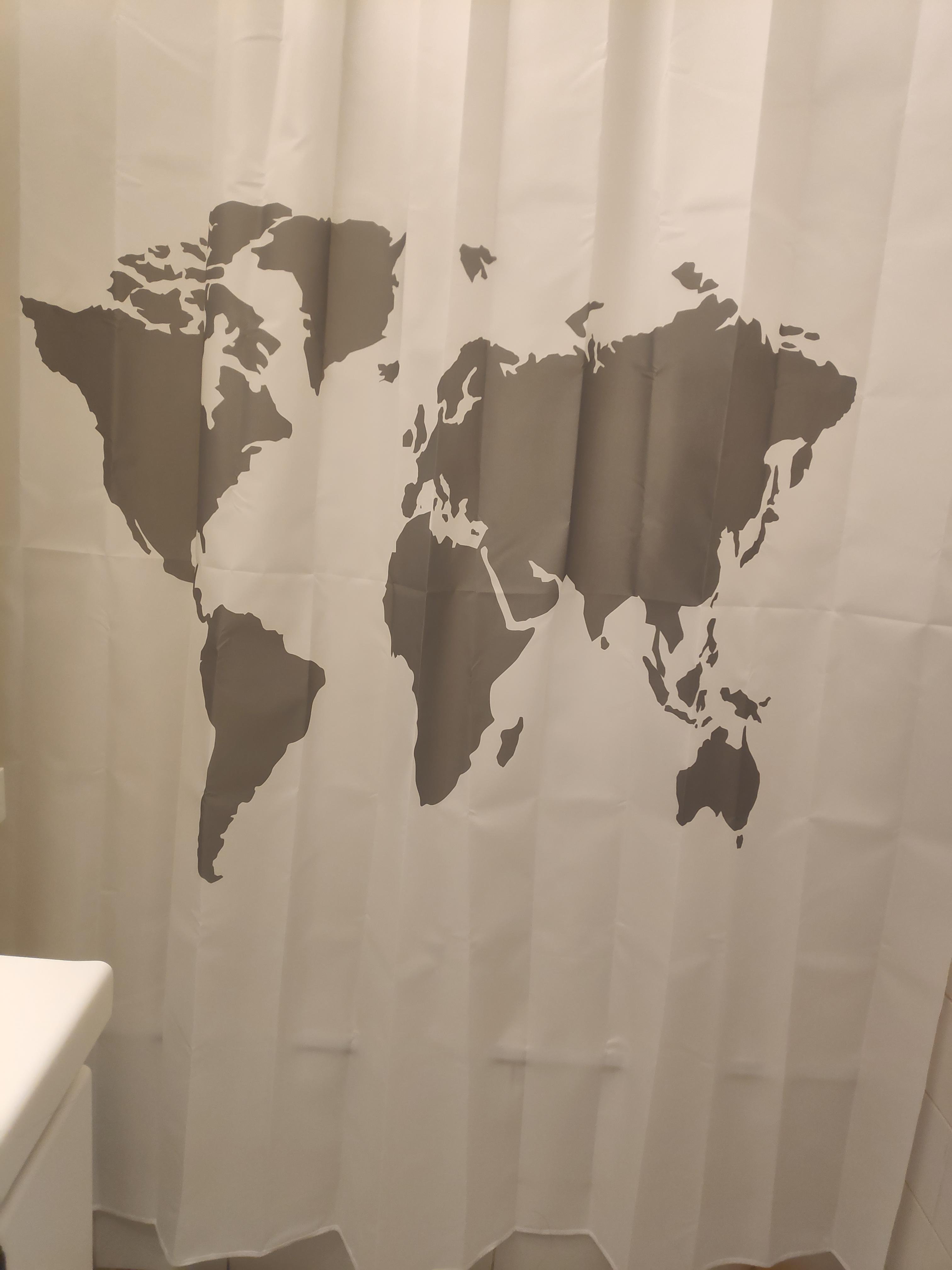 Shower curtain without New Zealand r/MapsWithoutNZ