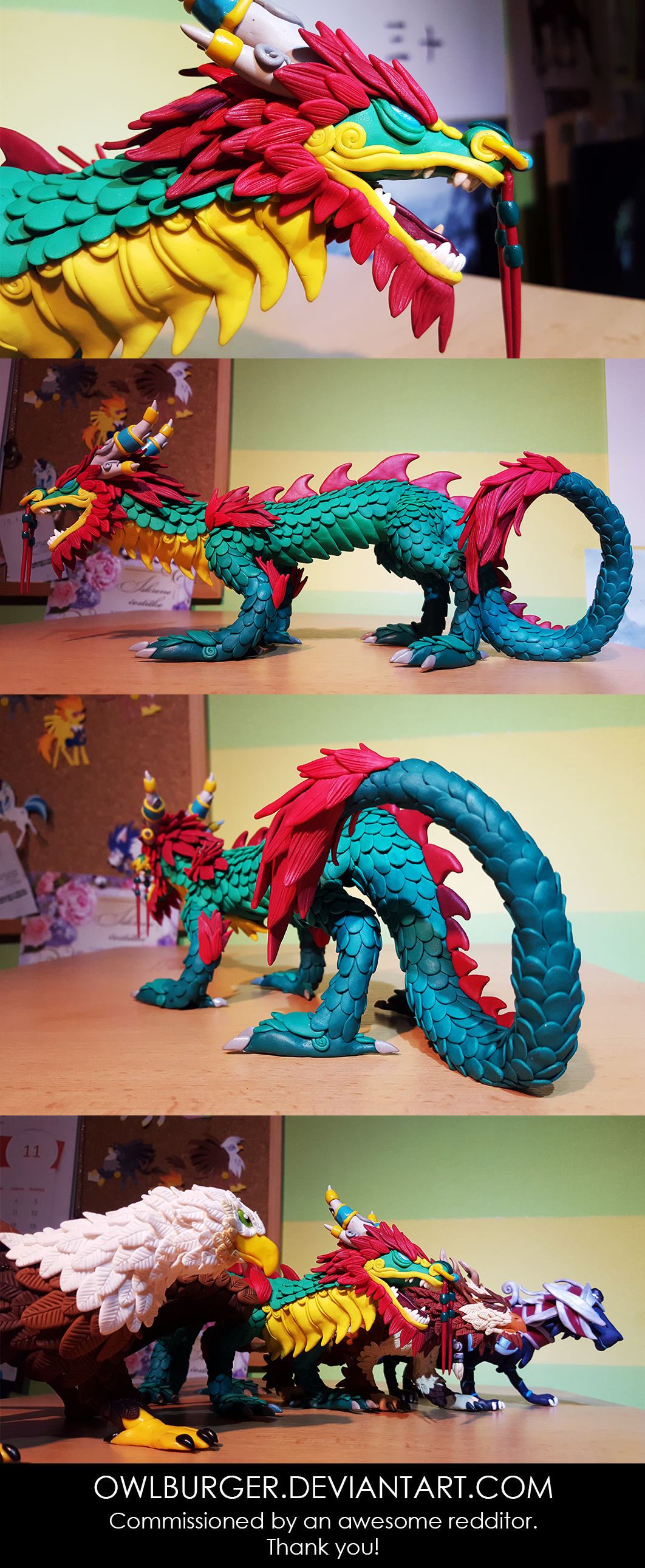 (fanart) Jade Cloud Serpent sculpture r/wow