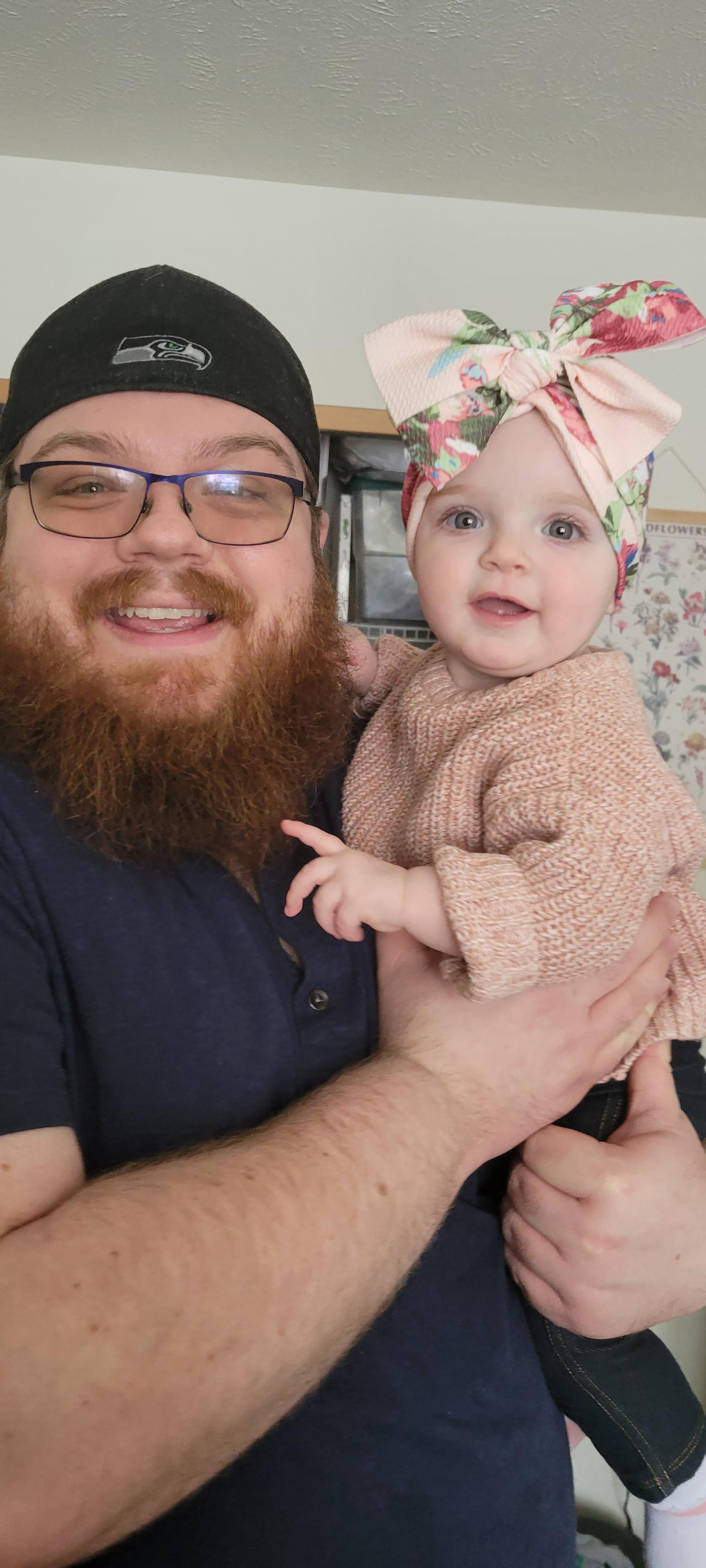 Here is me and my 9 month old. Time flies by so quickly. Enjoy the