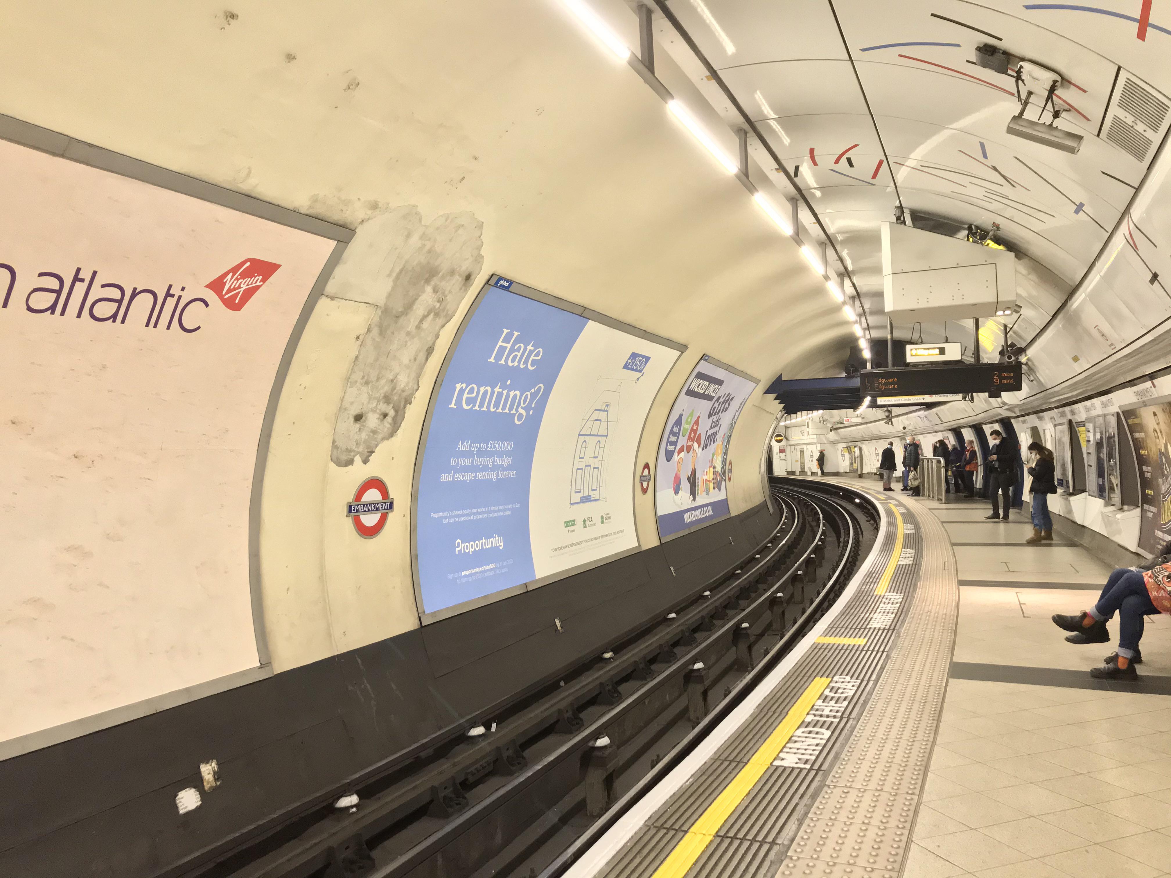 Embankment Tube station on the Northern line Charing Cross branch