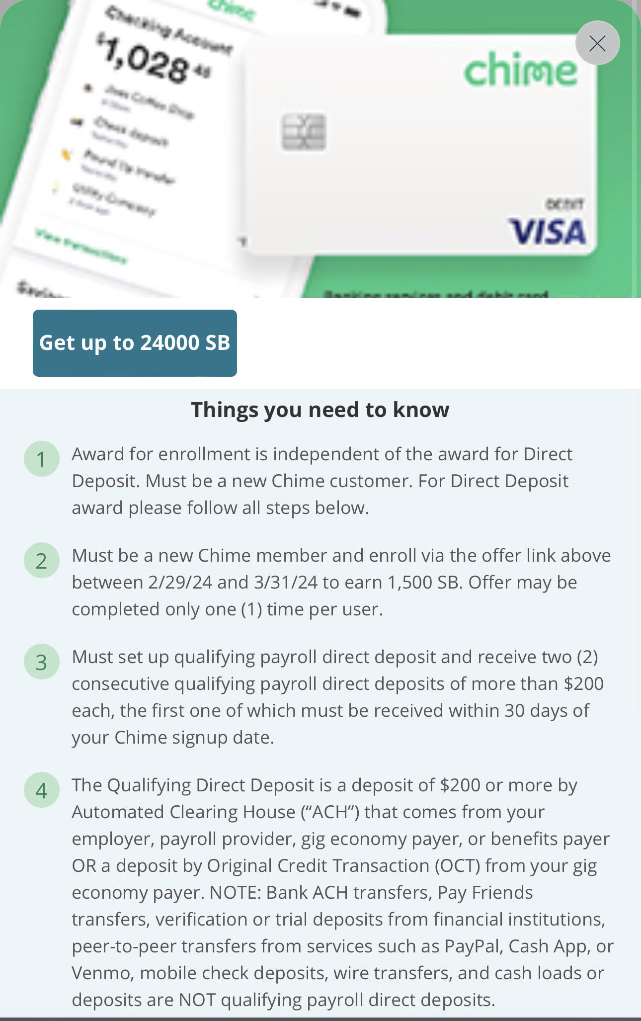 (Chime) How long did it take to pend after making Direct Deposit? r