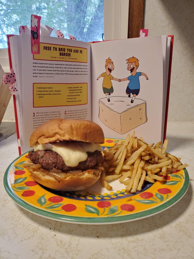 Working our way through the Bob's Burgers cookbook FREE TO BRIE YOU