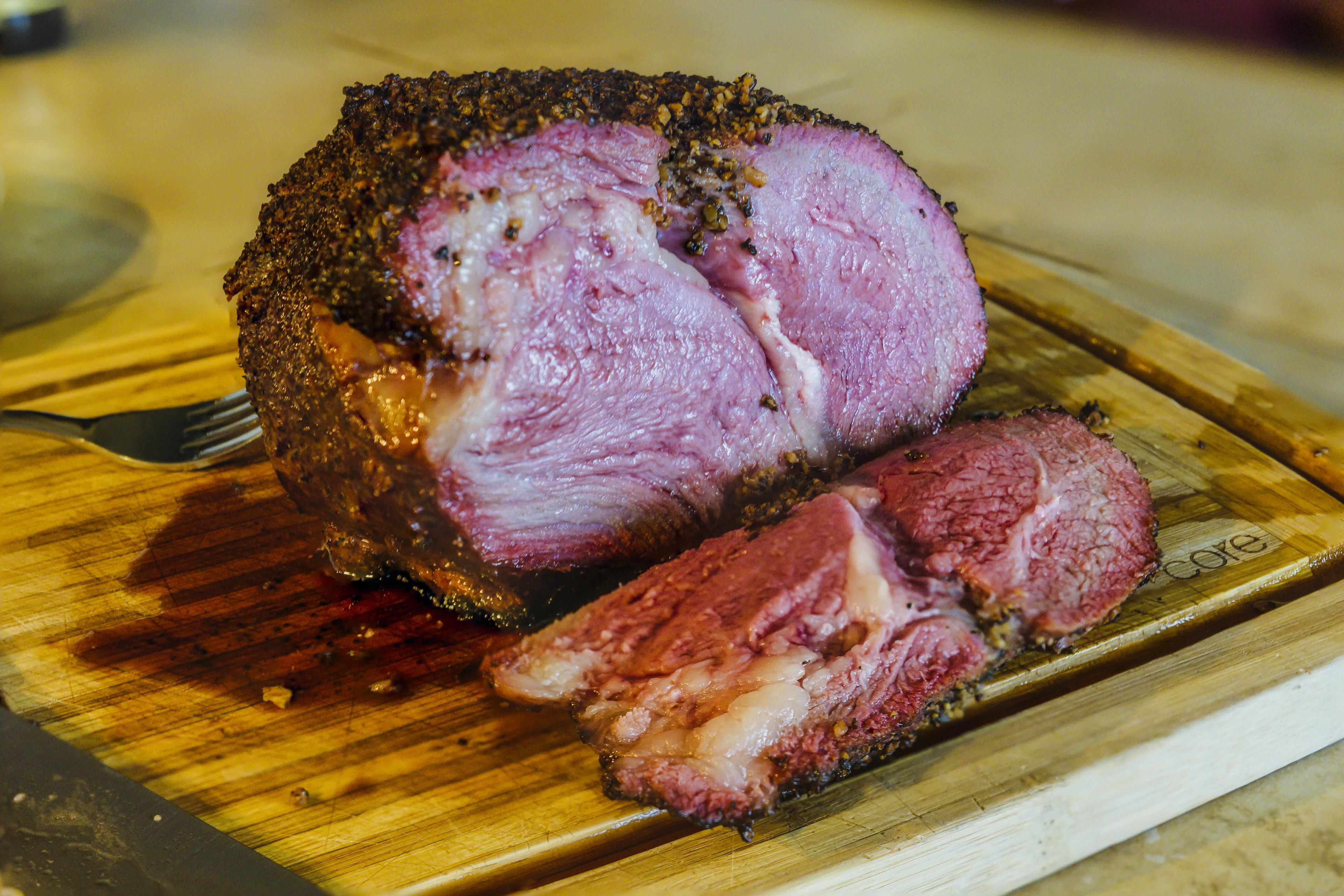 Rib Roast smoked with mesquite (details in comments) r/BBQ