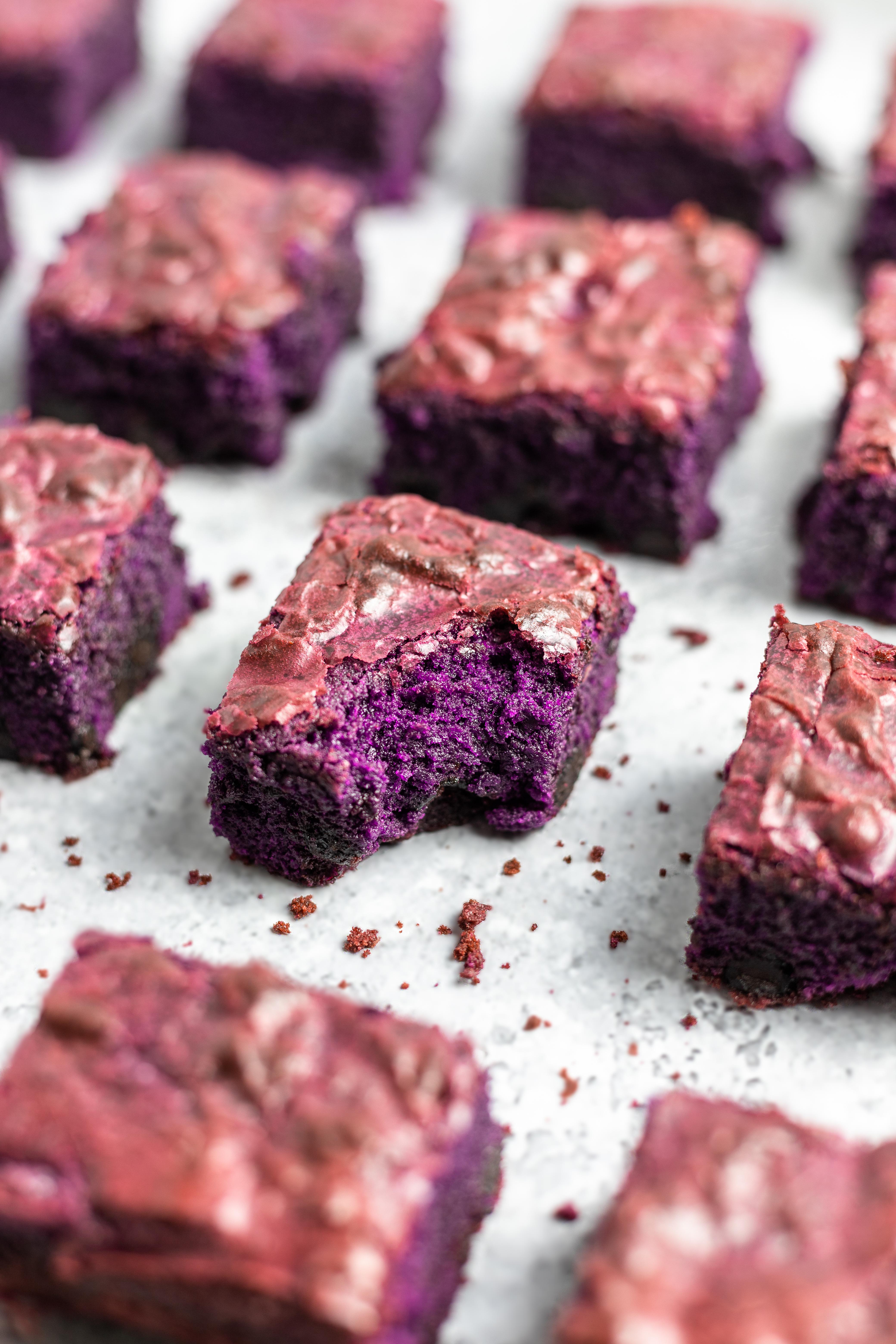 [Homemade] Ube Brownies food