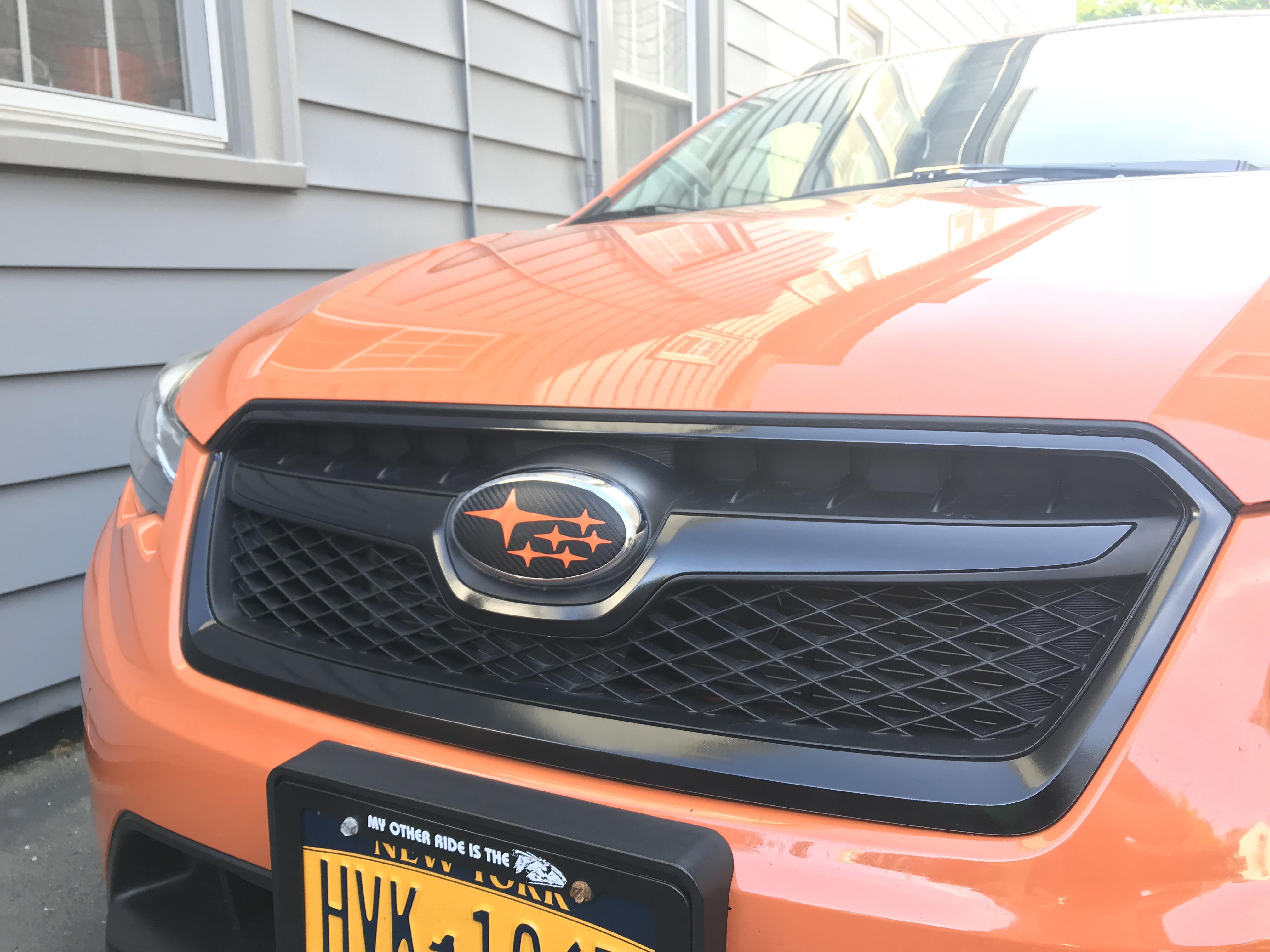 Painted my grill gloss black. Goodbye, chrome. I hate you. r/XVcrosstrek