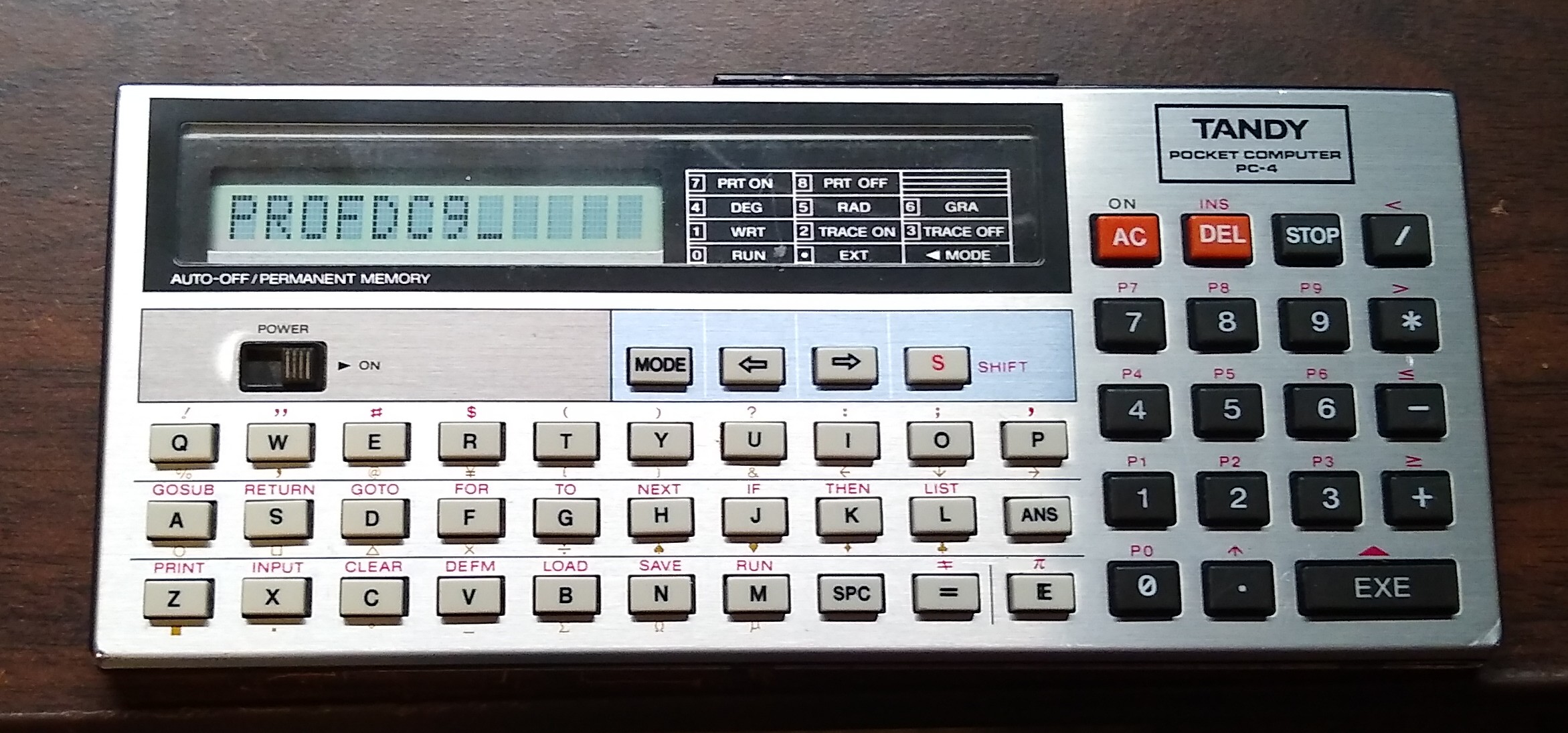 I repaired this Tandy Pocket Computer PC4