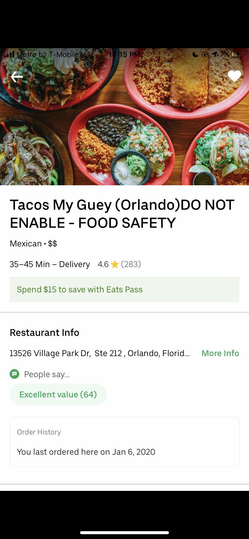 DO NOT ENABLE FOOD SAFETY? What does this mean?? r/UberEATS