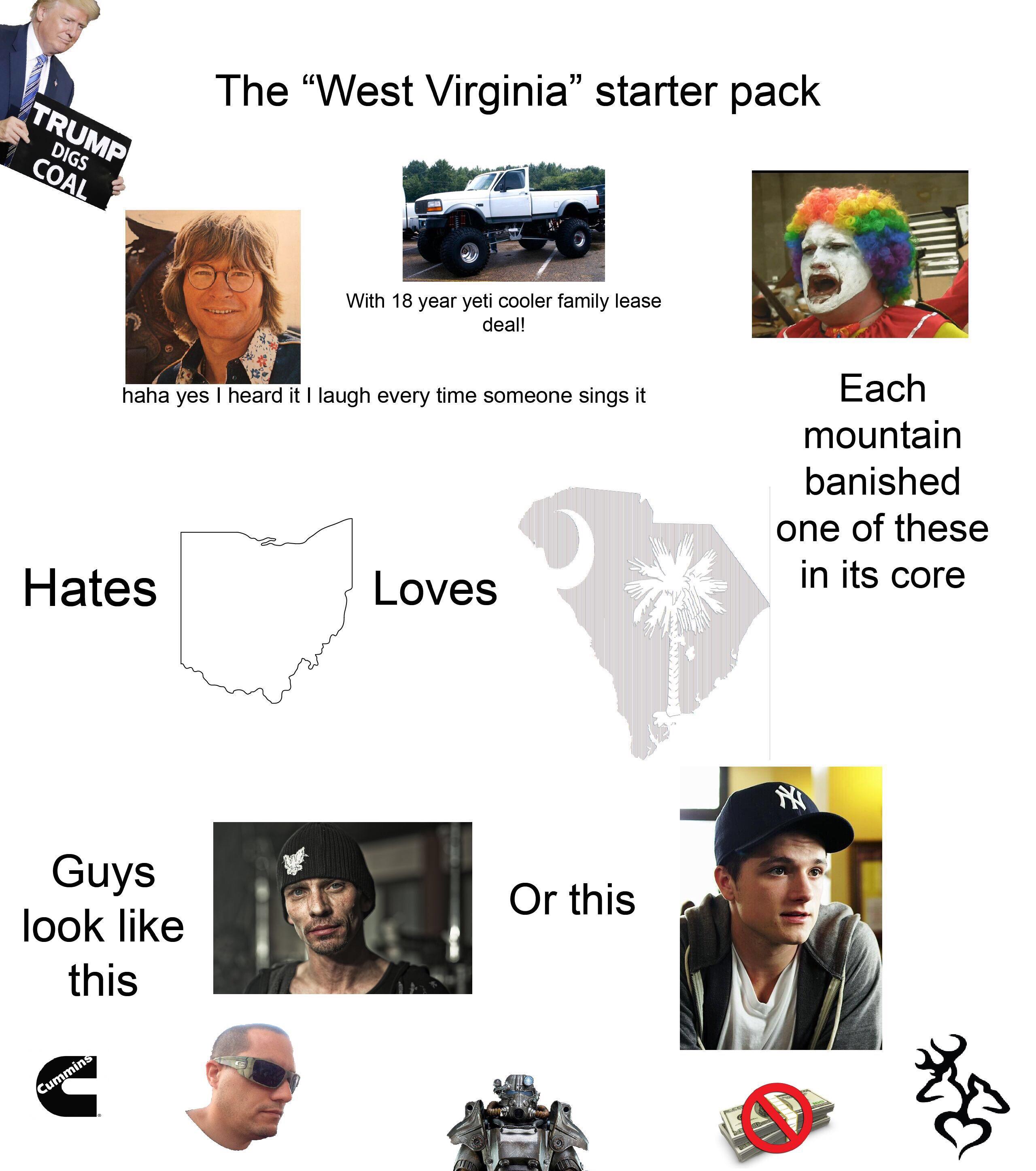 The West Virginia starter pack r/starterpacks