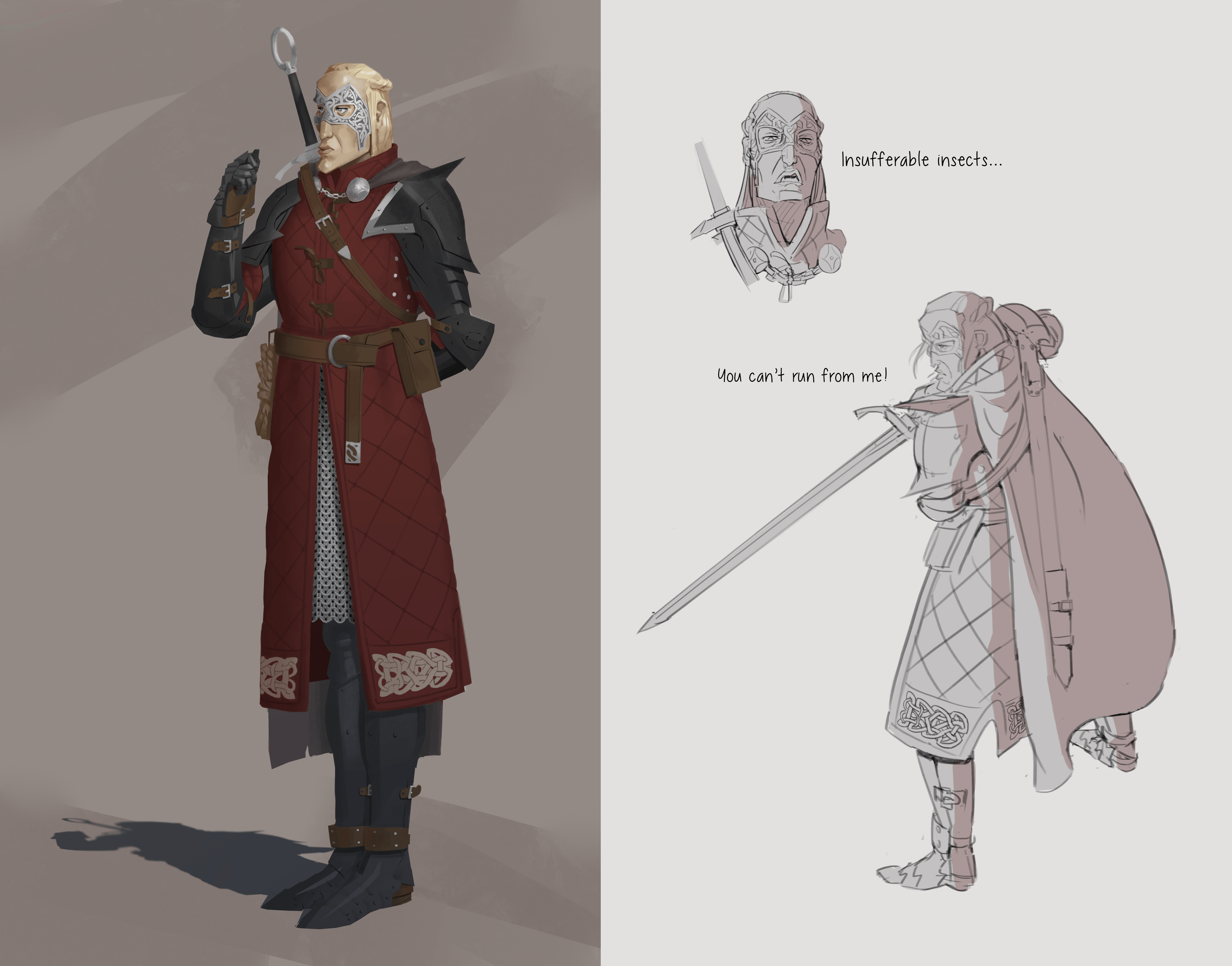 [OC][Art] Ornen Hazewind, Scourge Aasimar Paladin Artist open for