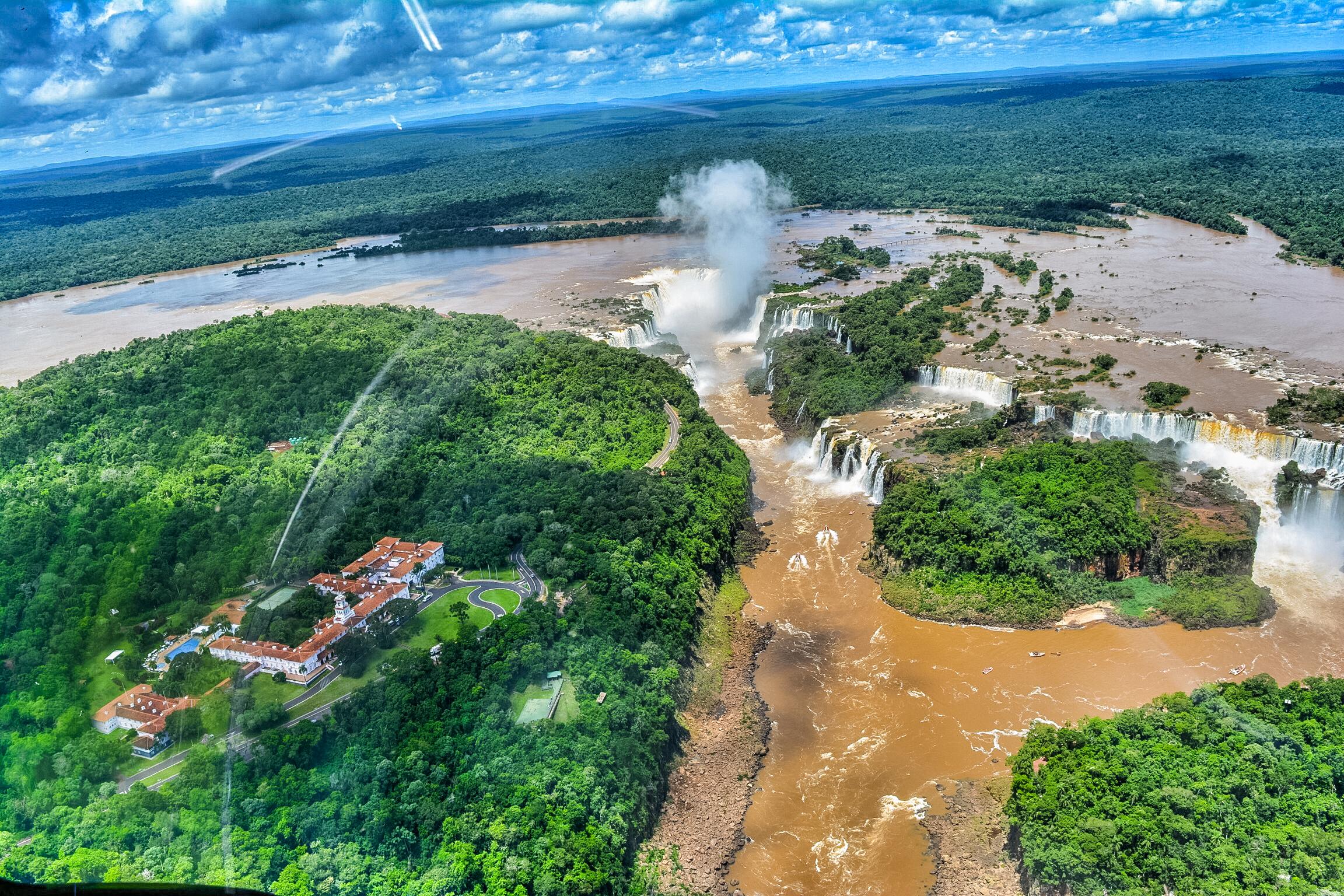 Brazil side of the largest waterfall system in the world, Iguazu Falls