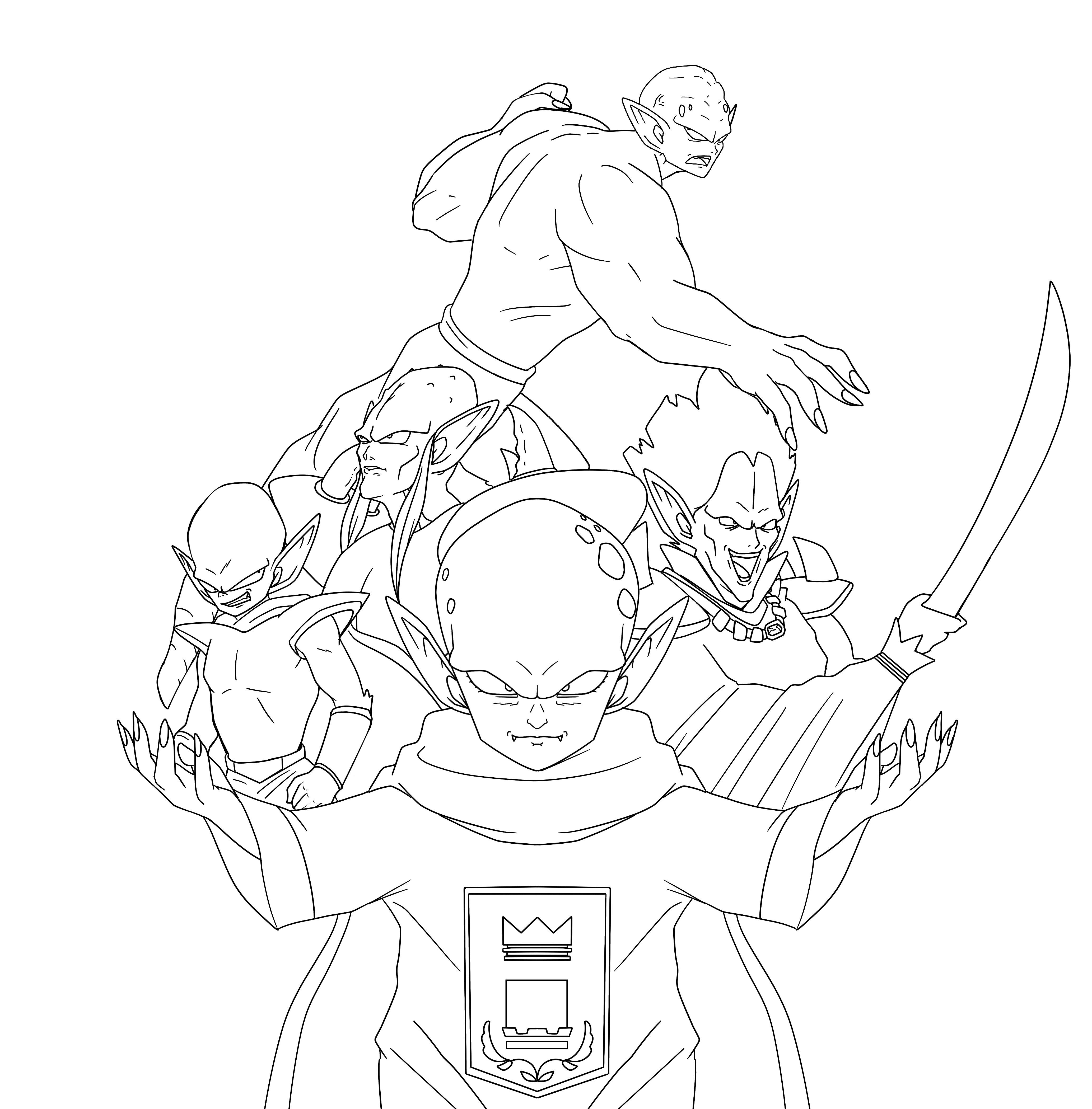 Garlic Jr (Dead Zone) Line Work by me. r/dbz