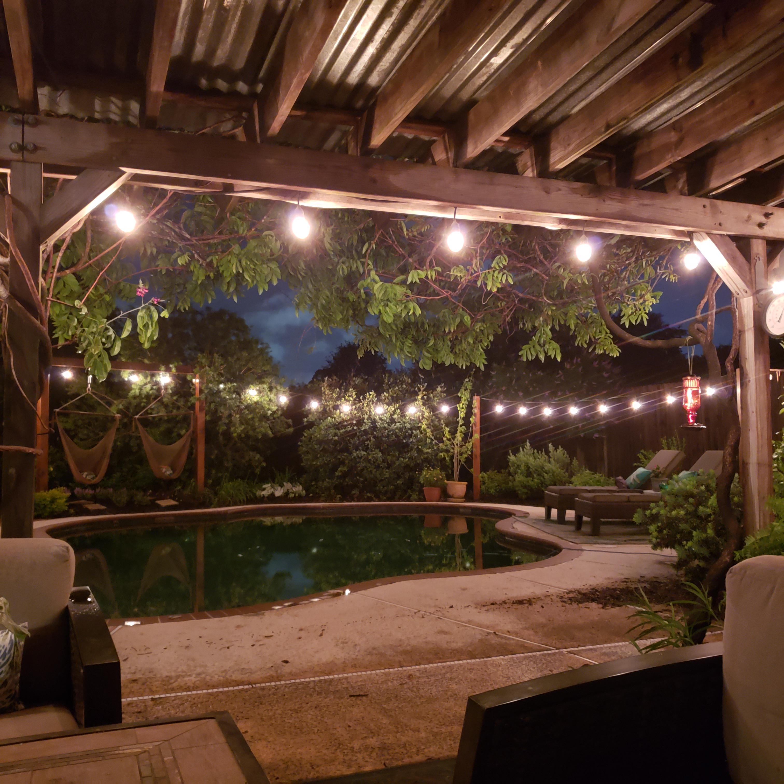 My backyard at night. r/Founditsavedit