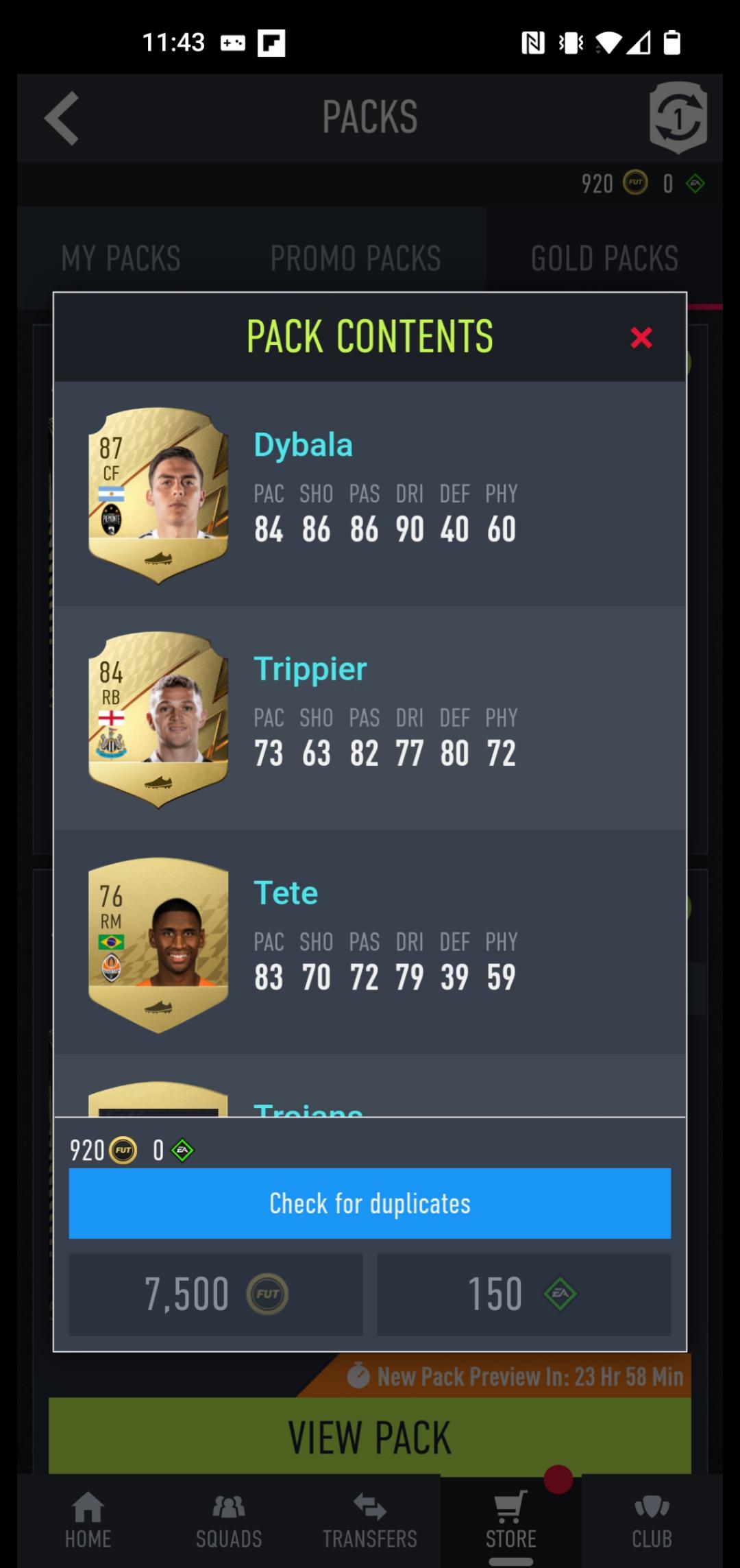 Took me weeks but I finally got a preview pack worth more than the pack cost r/fut