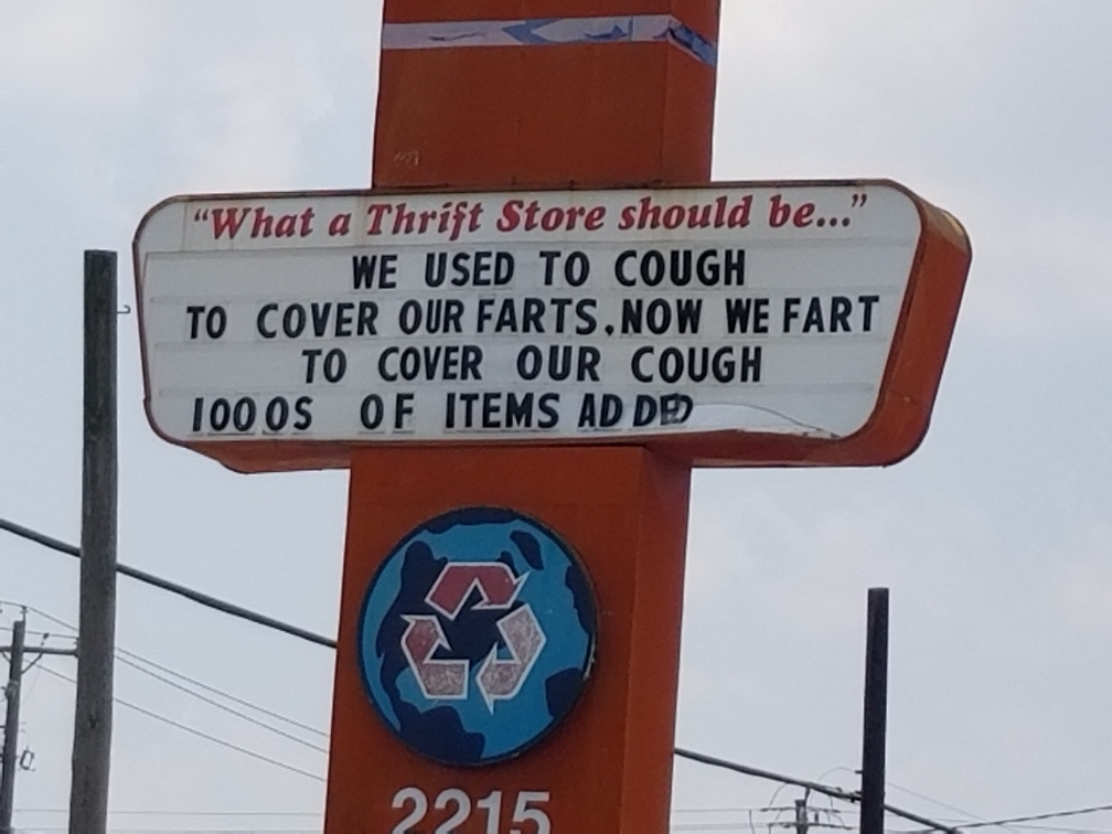 A thrift store in my town r/funnysigns