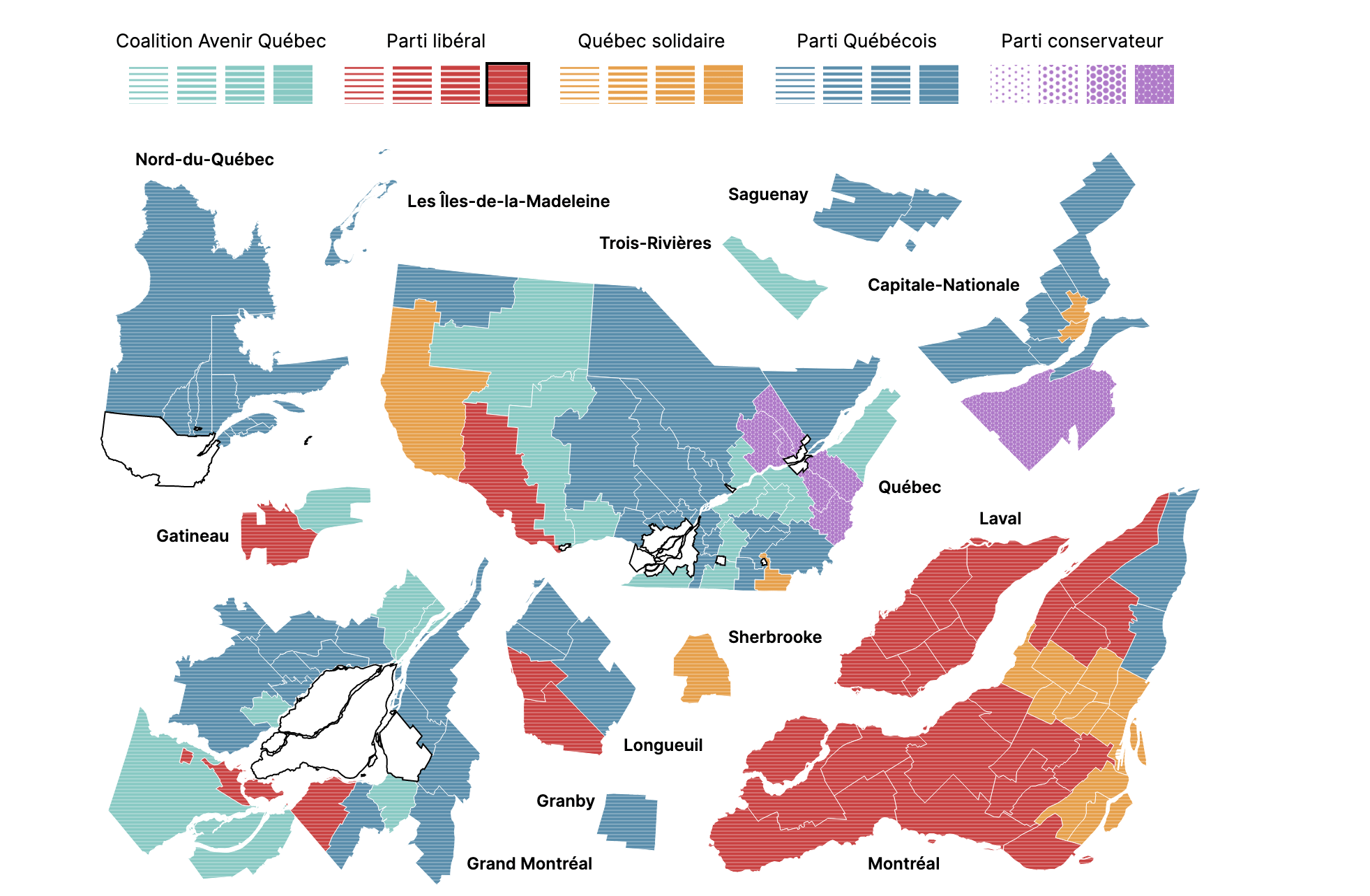 A Quebec Election based on current polling (Full results in comments