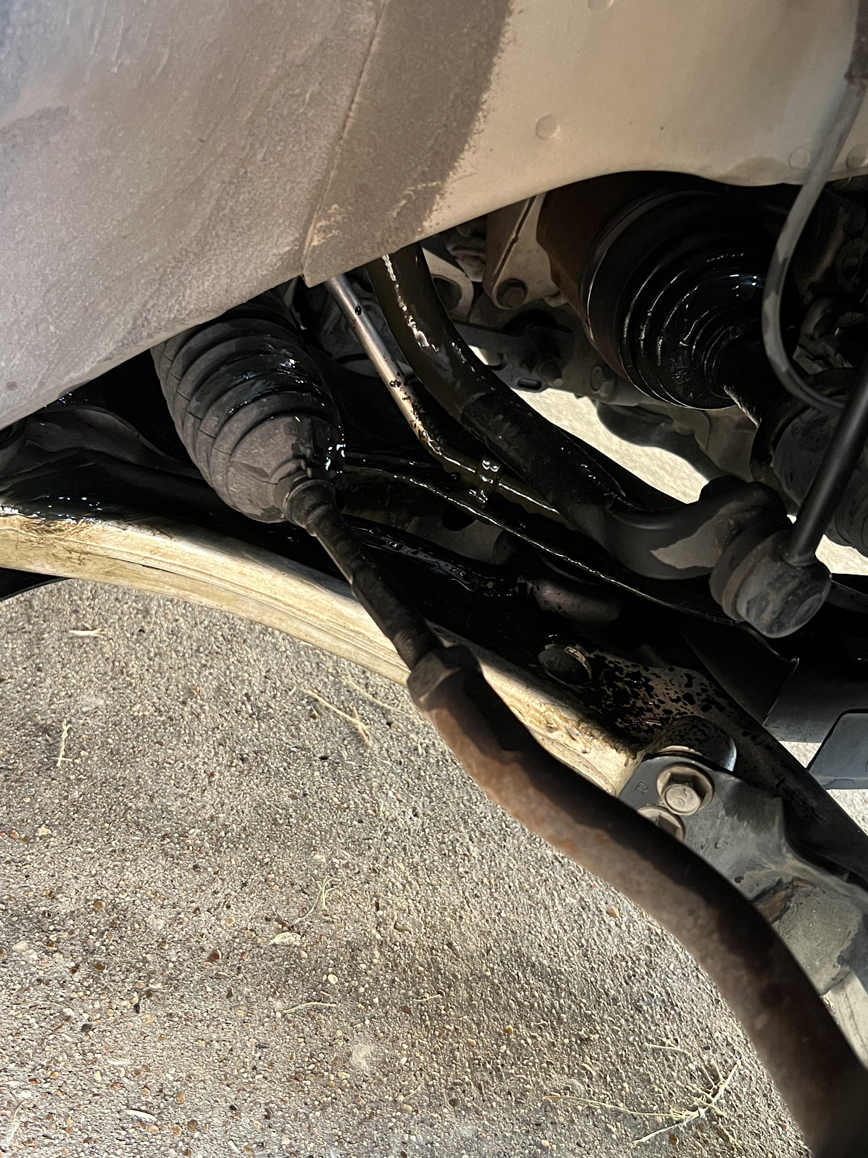 Picture was taken behind the front wheel on right side.Seems to be