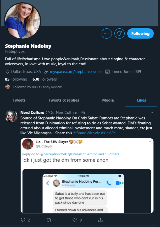 So Stephanie is the victim of chris's casting couch. r/funimation