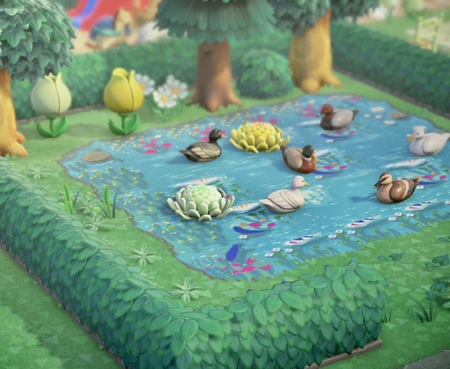 I made a small duck pond! r/AnimalCrossing