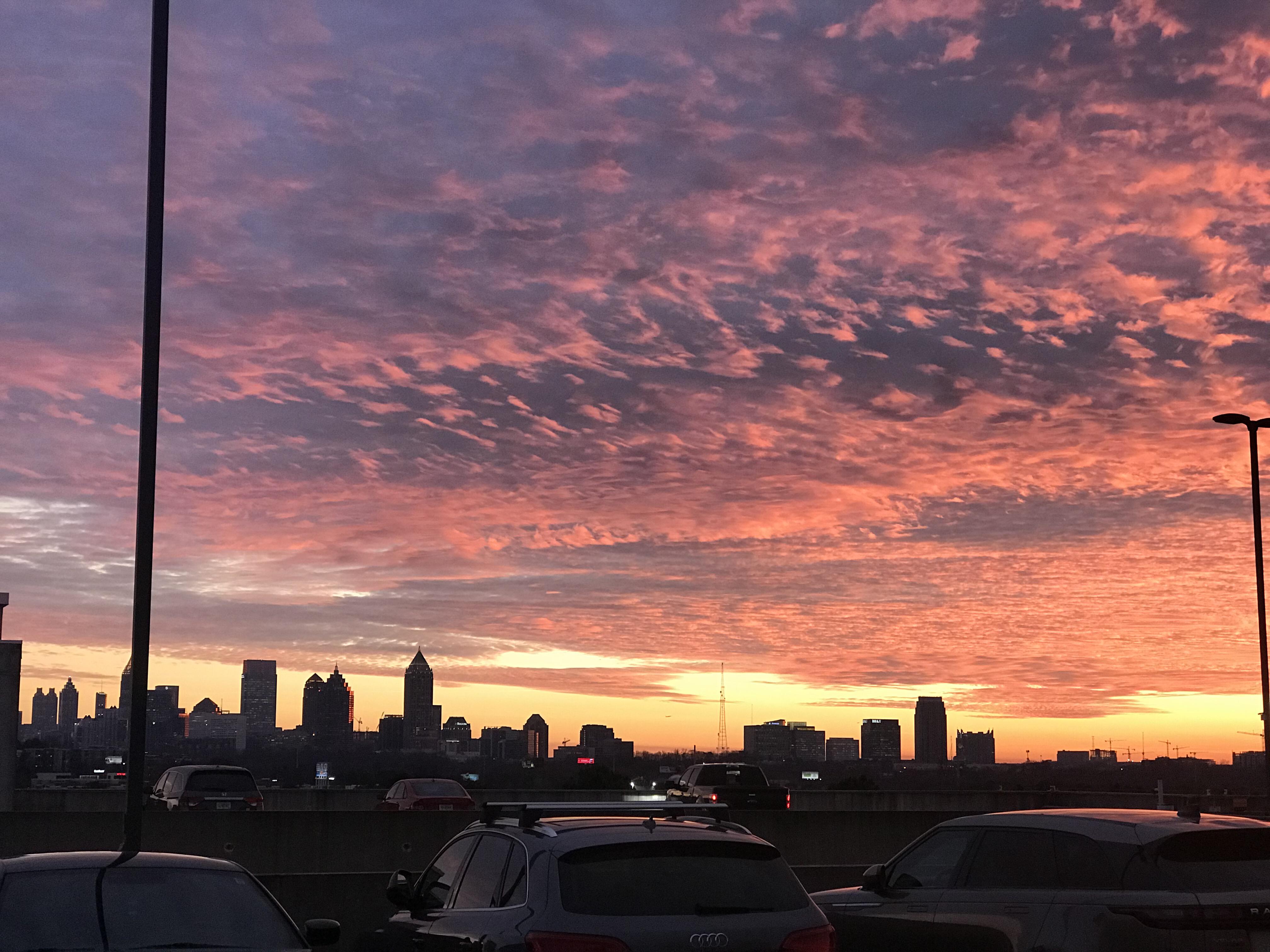 Atlanta sunset on top of Lindbergh MARTA station 🚉 r/Atlanta