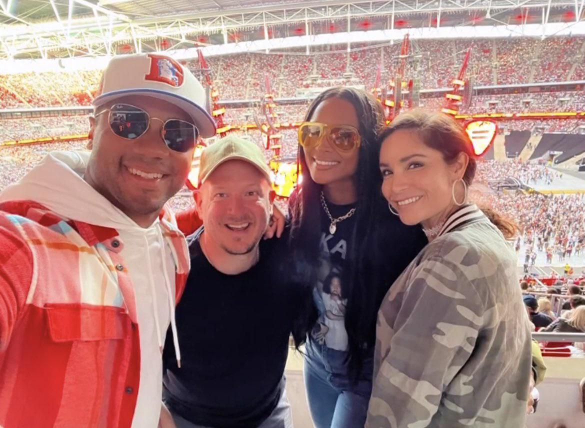 [Stevens] Russell Wilson, Ciara, Nathaniel Hackett and Megan Hackett