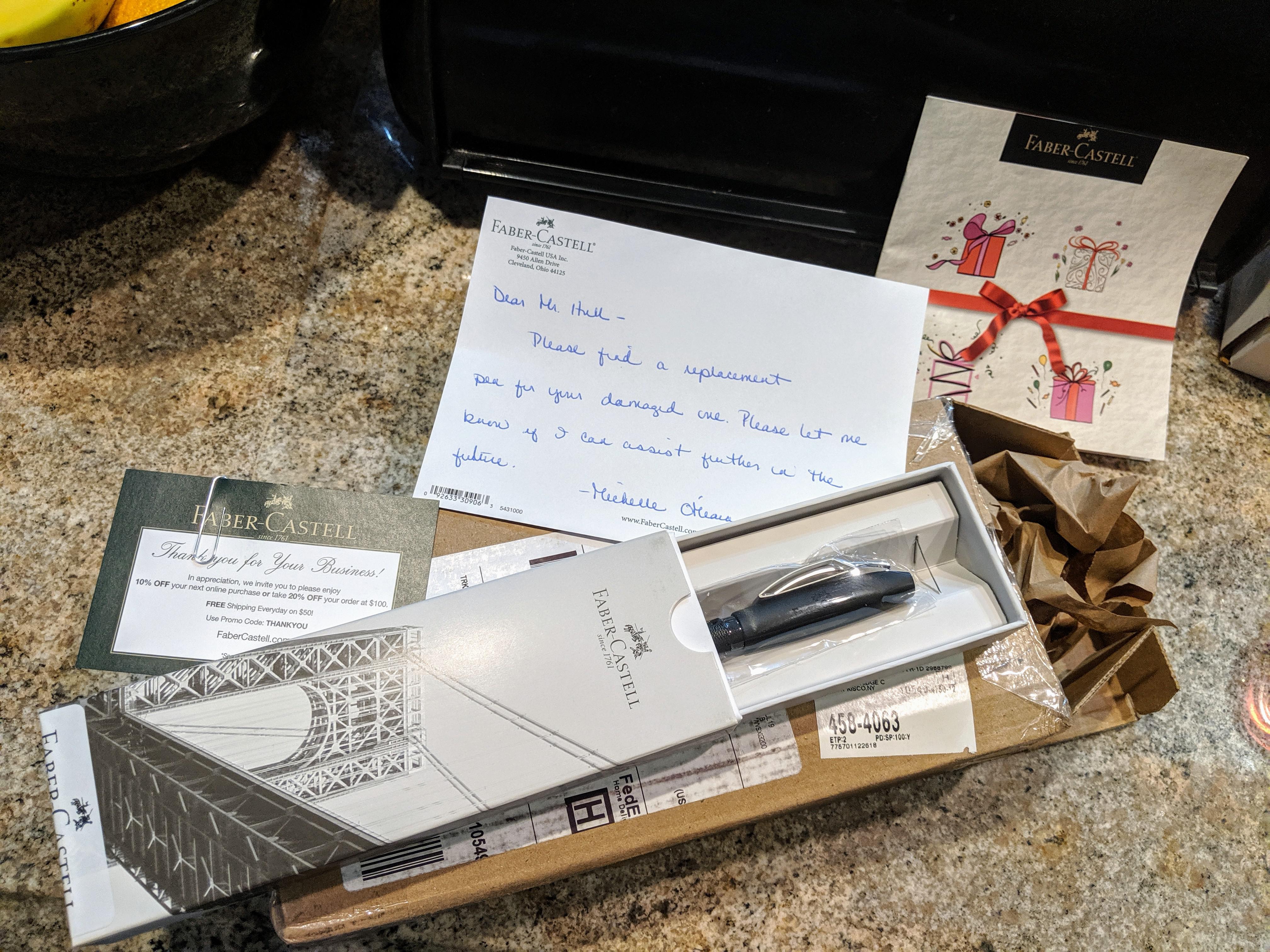 Faber Castell has some lovely customer support r/fountainpens