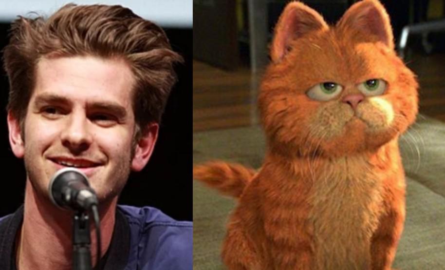 In Garfield The Movie Andrew Garfield does not play Garfield, because