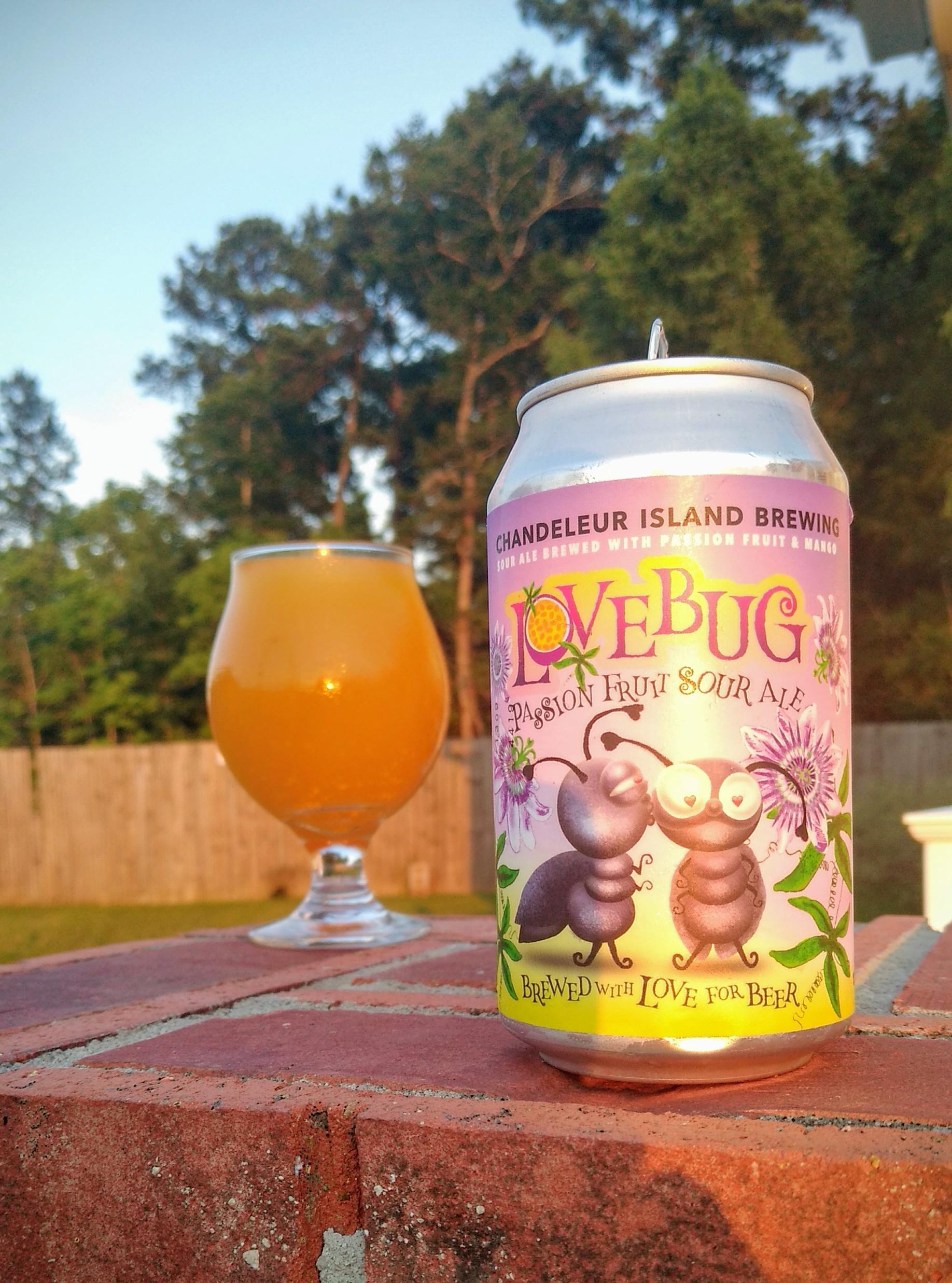 Love Bug, Passion fruit Sour ale, from little ole Chandeleur Island