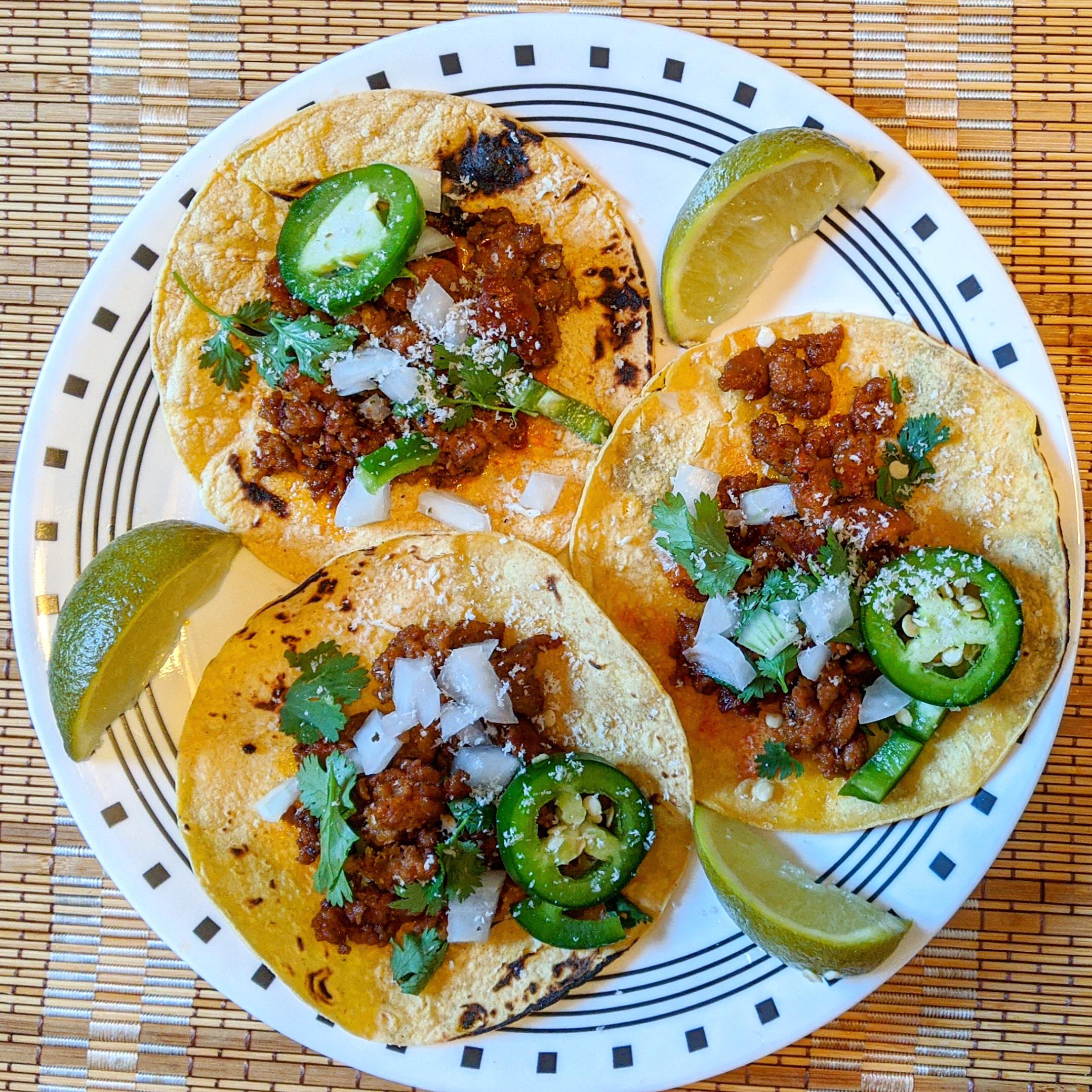 FOOD VILLE [Homemade] Chorizo Tacos