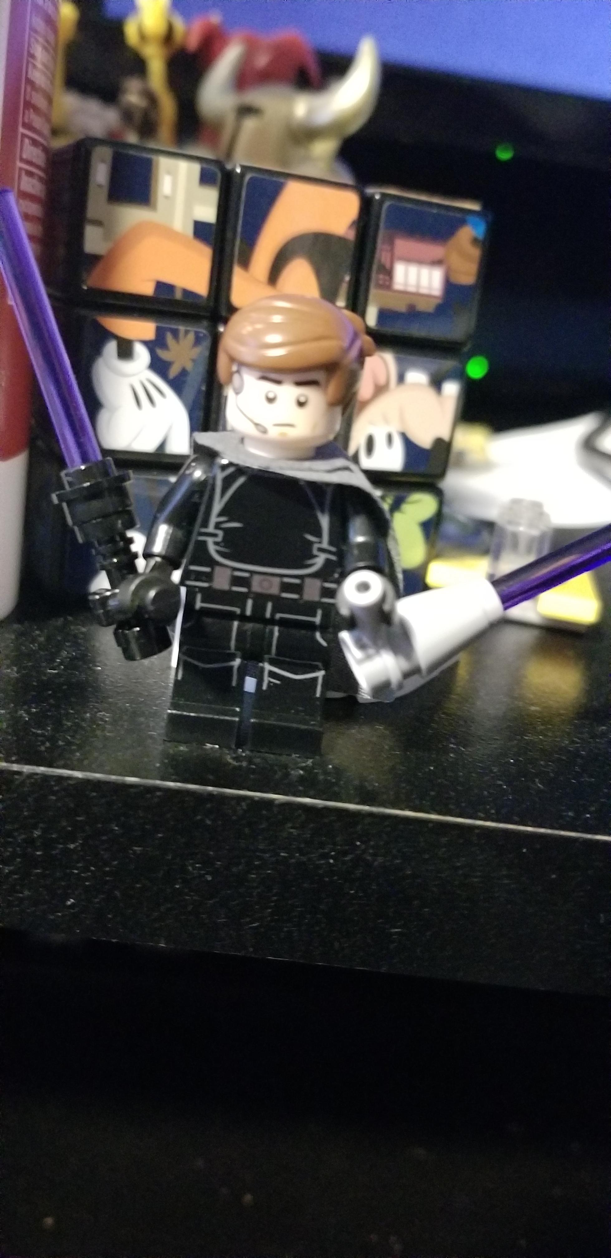 Idk if this counts, but I made custom lego lightsaber hilts for my