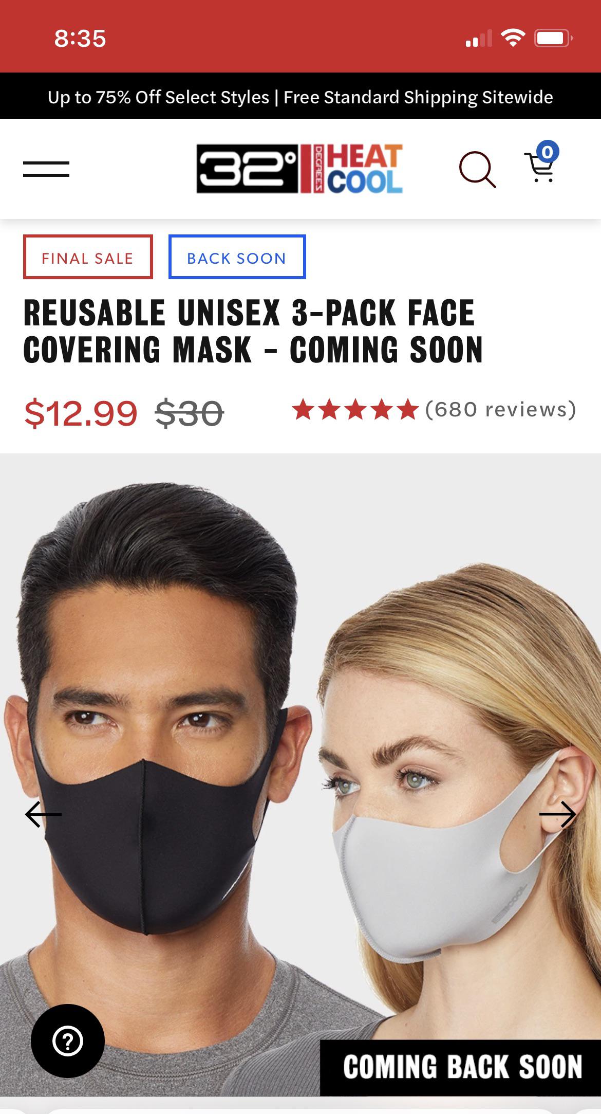 32 degree masks coming back? r/Costco