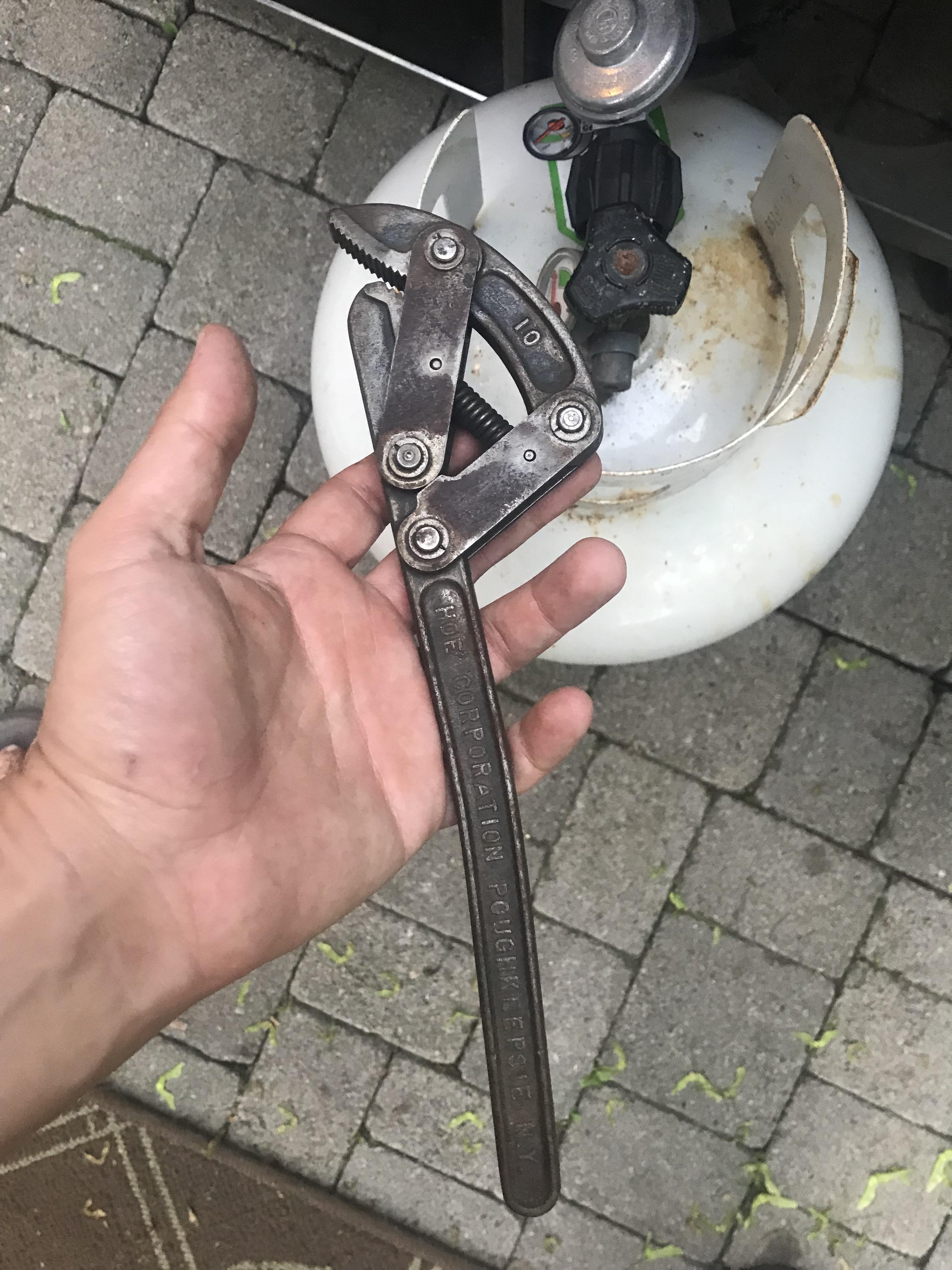 I used a 100yearold wrench to open a stuck knob on my propane tank