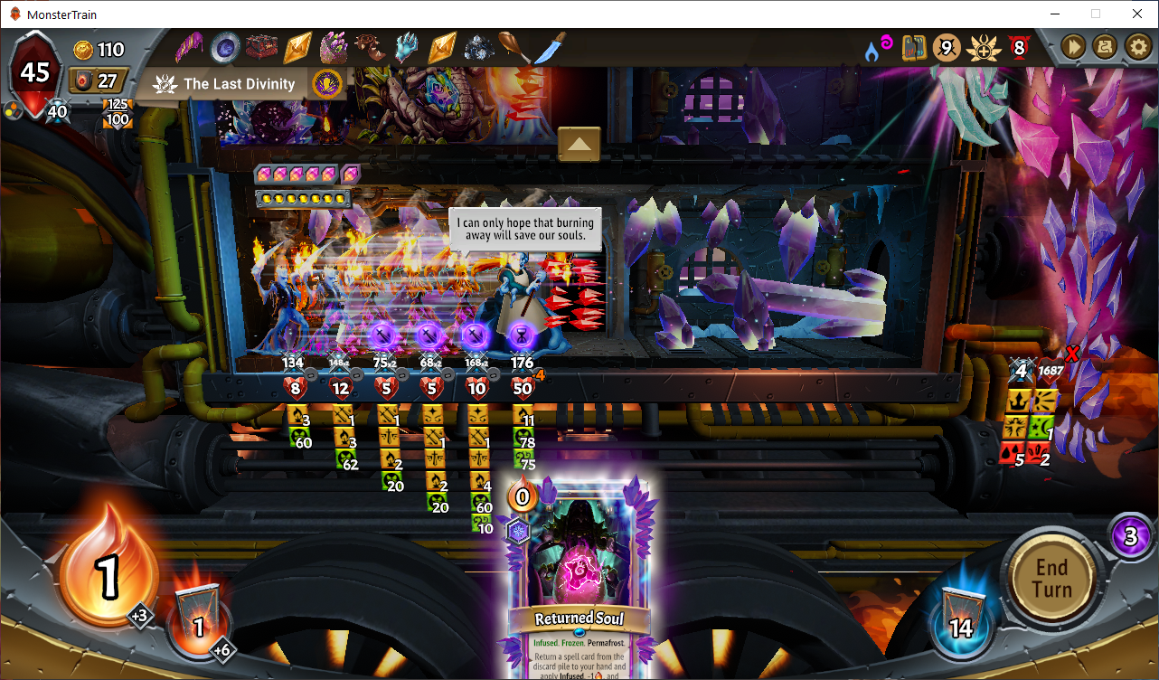 First Time Beating Divinity. Rage 60 with 3 Draffs MonsterTrain