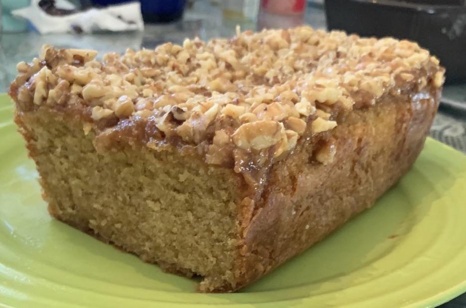 [Homemade] Brownbutter pound cake with honey caramel and toasted