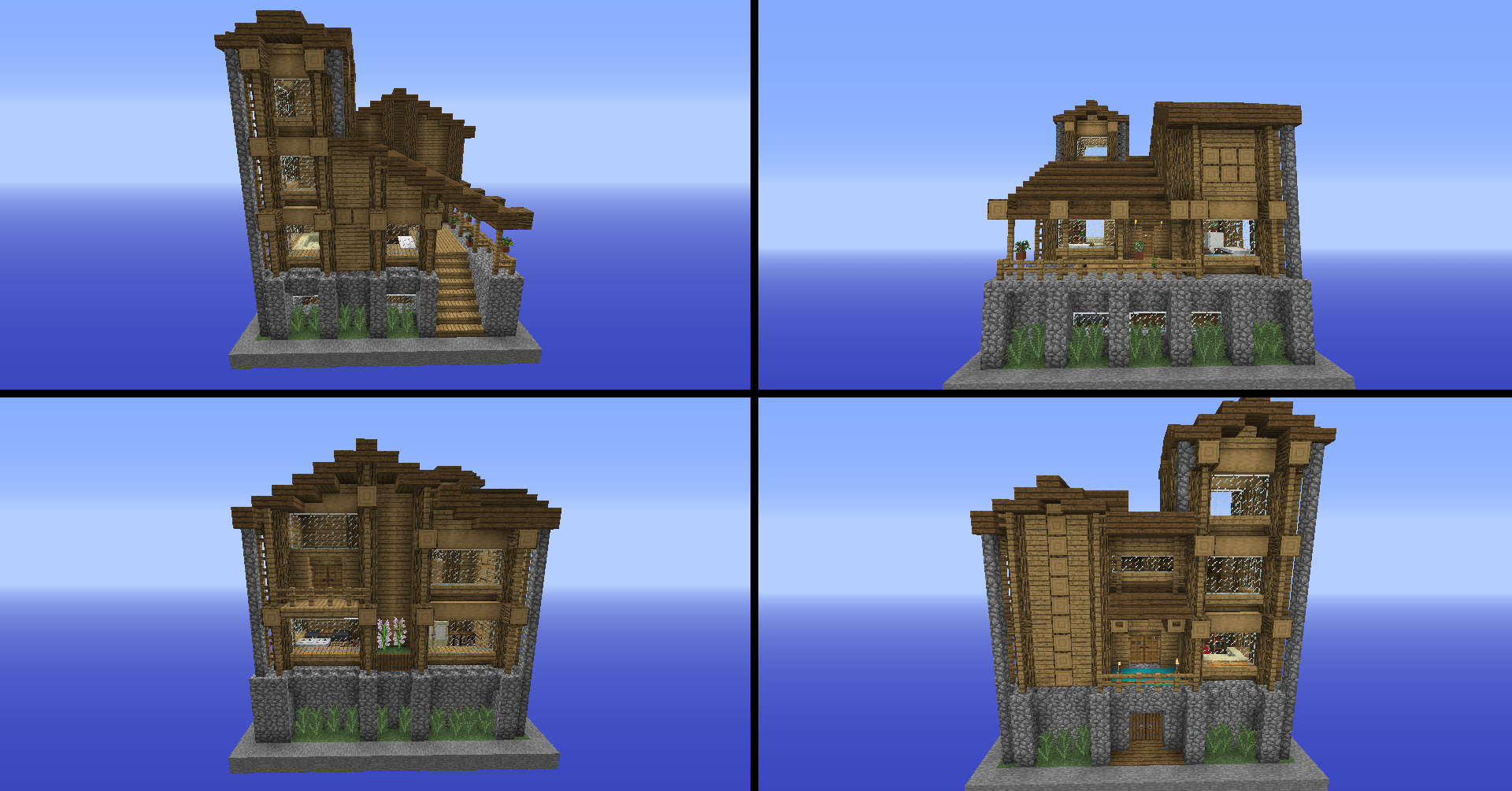 16 European One-Chunk Houses Minecraft Map