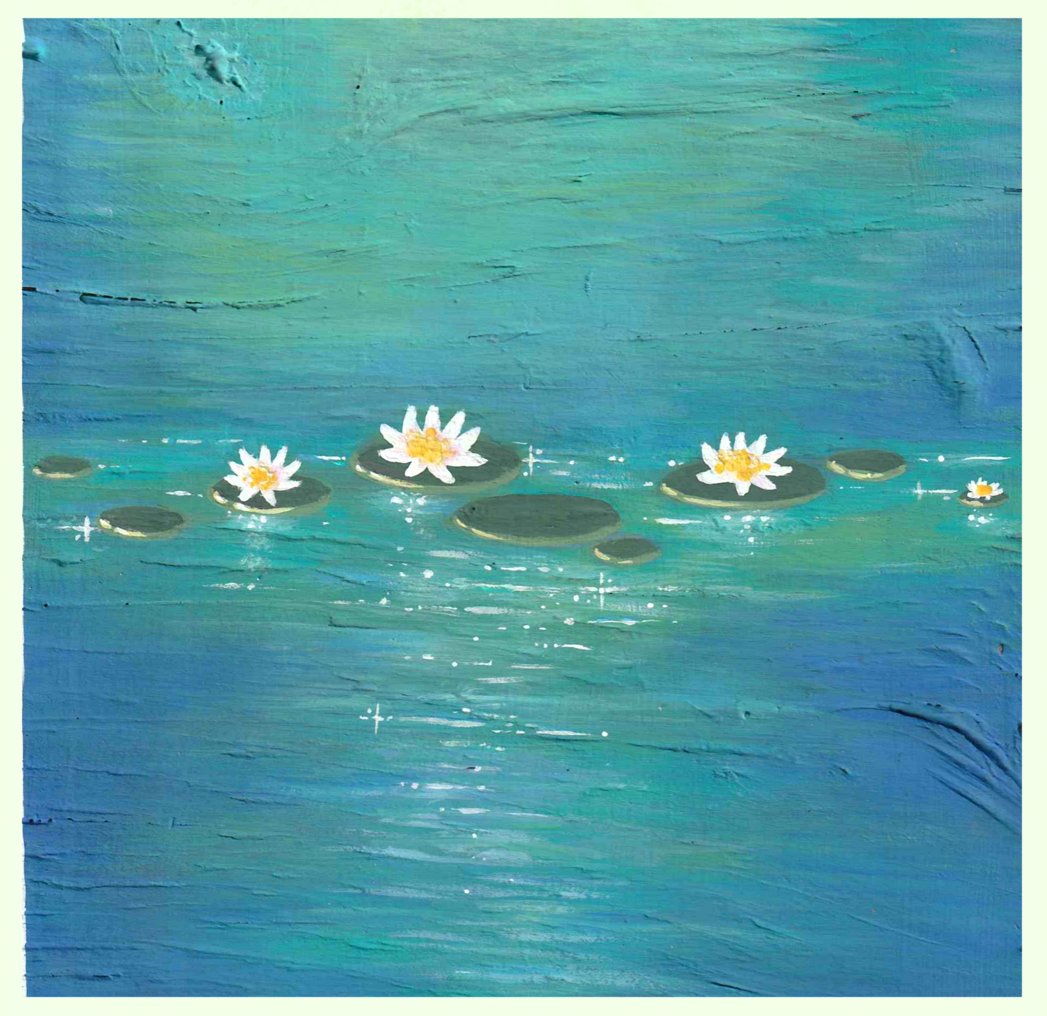 Summer Pond, Me, Acrylic painting, 2020 r/Art