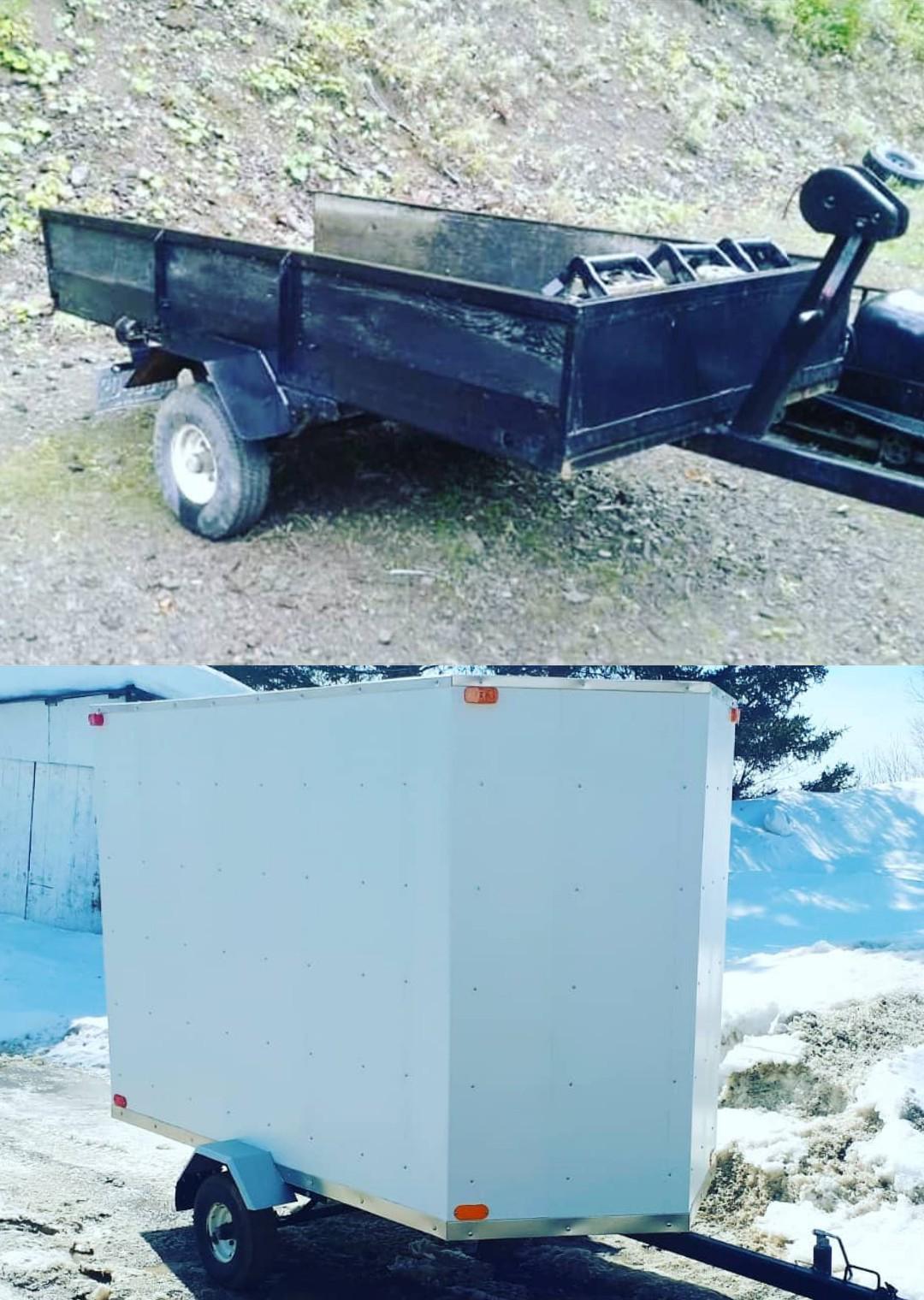 Enclosed trailer i made from a utility trailer total cost under 1000