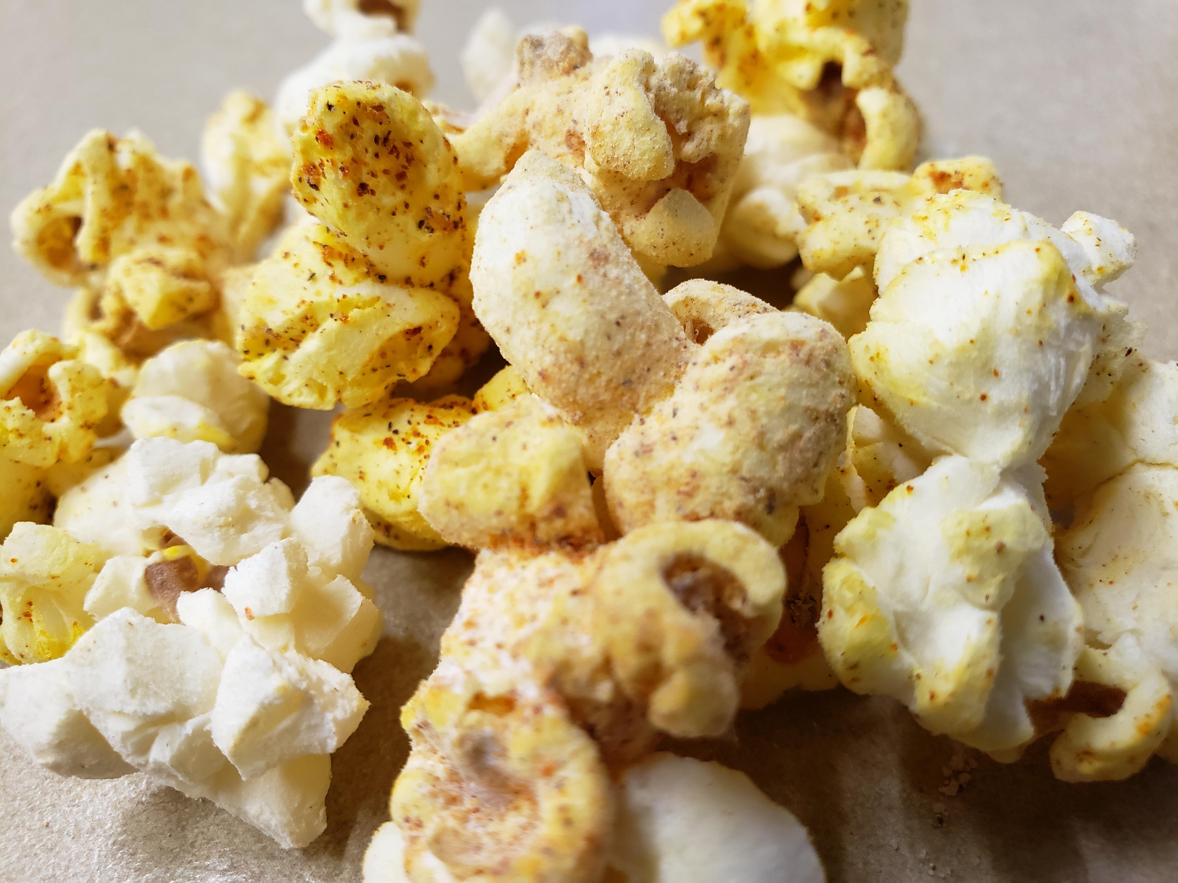 Brown and powdered sugar, Cayenne and Carolina Reaper pepper and a