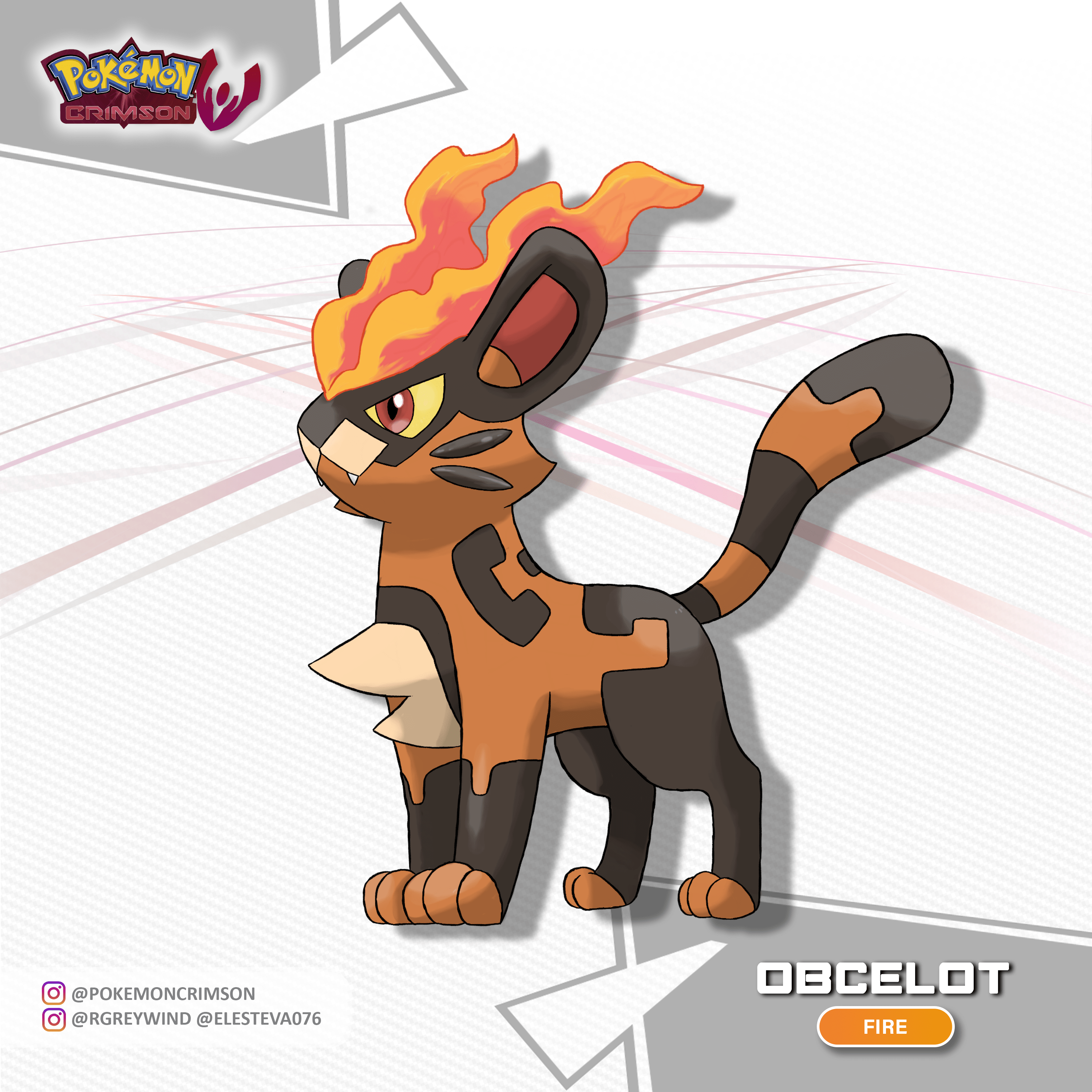 Meet Obcelot! The evolution of Pokemon Crimson's fire starter! r/fakemon