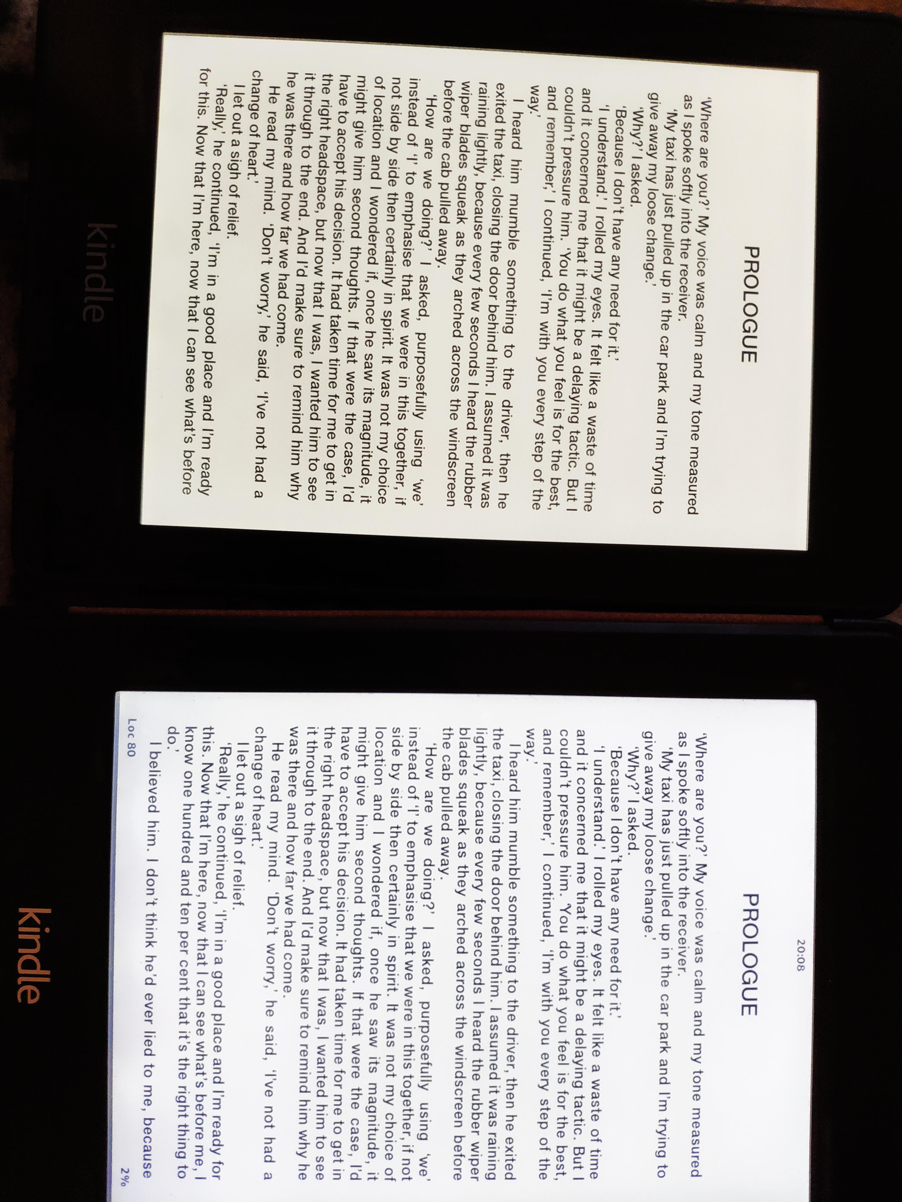 PW4 above, PW2 below, same brightness setting...what would you guys say