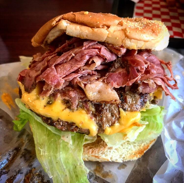 [i ate] pastrami double cheese burger. [1200x1200] r/food